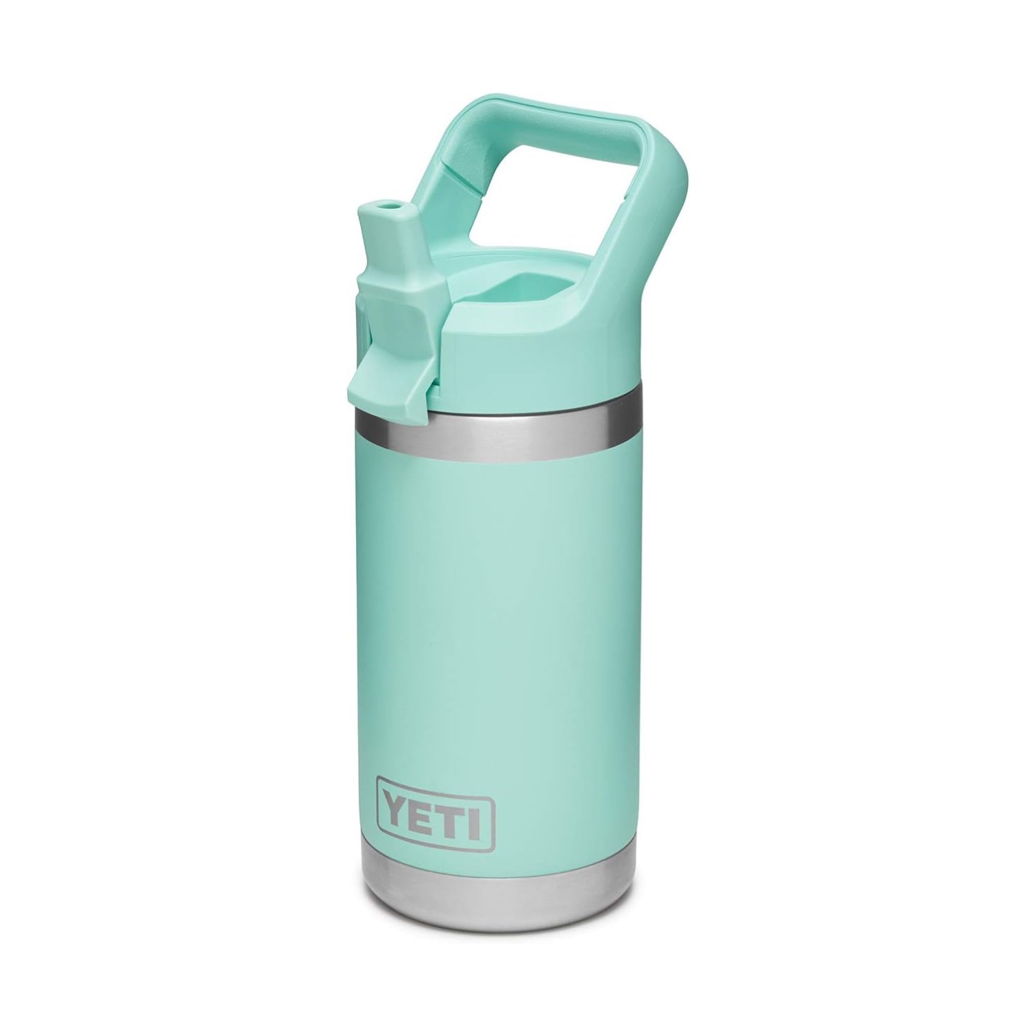YETI Rambler Jr. 12 oz Kids Bottle, with Straw Cap, Seafoam