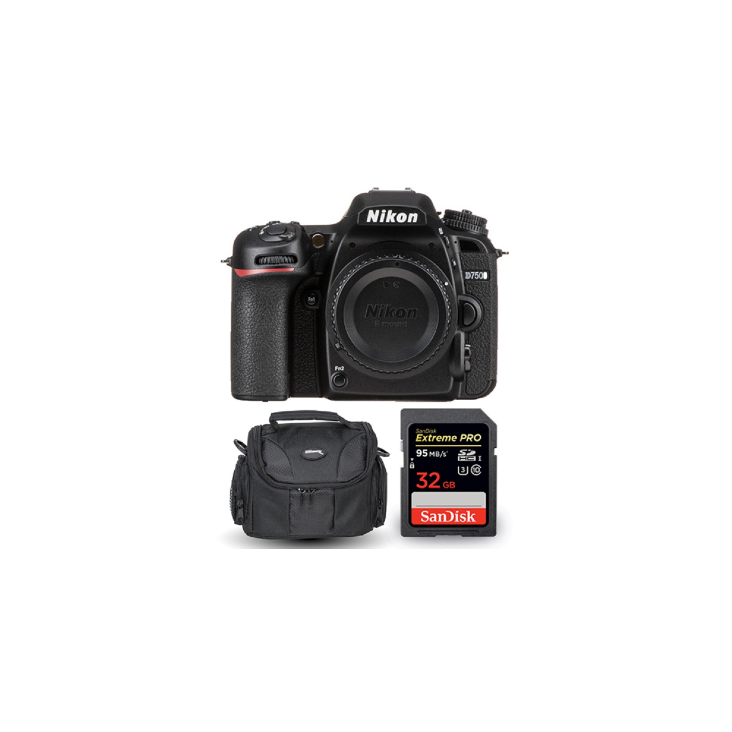 Nikon D7500 4K Camera (Body Only) 1581 + Sandisk Extreme Pro 32GB SD and Case