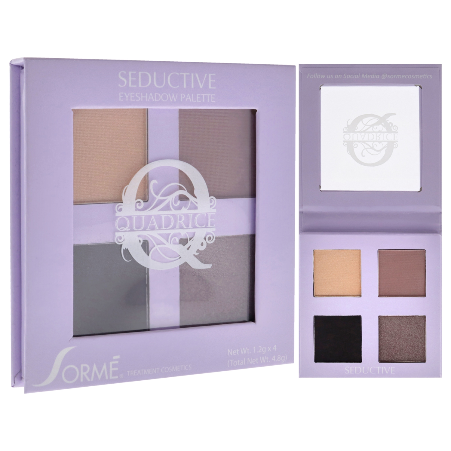 Quadrice Eyeshadow Palette - Seductive by Sorme Cosmetics for Women - 0.16 oz Eye Shadow
