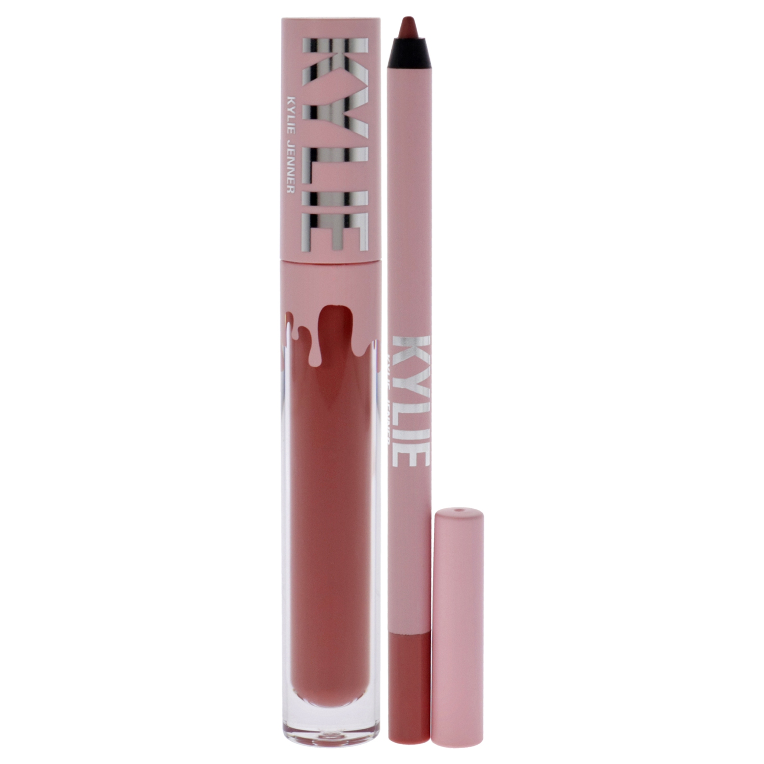 Matte Lip Kit - 301 Angel by Kylie Cosmetics for Women - 2 Pc 0.10oz Matte Liquid Lipstick, 0.039oz Lip Liner