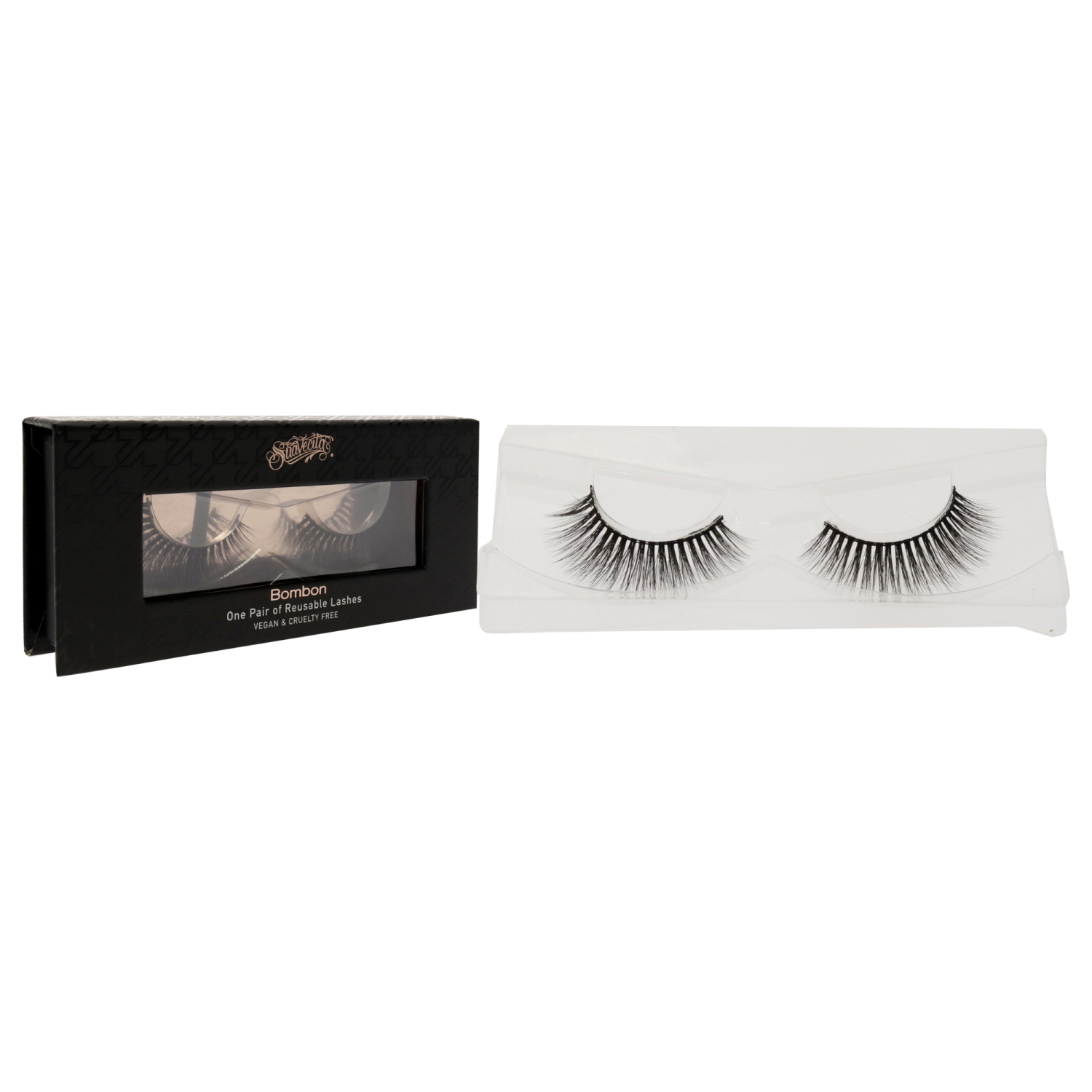 Synthetic Silk Lashes - Bombon by Suavecito for Women - 1 Pair Eyelashes