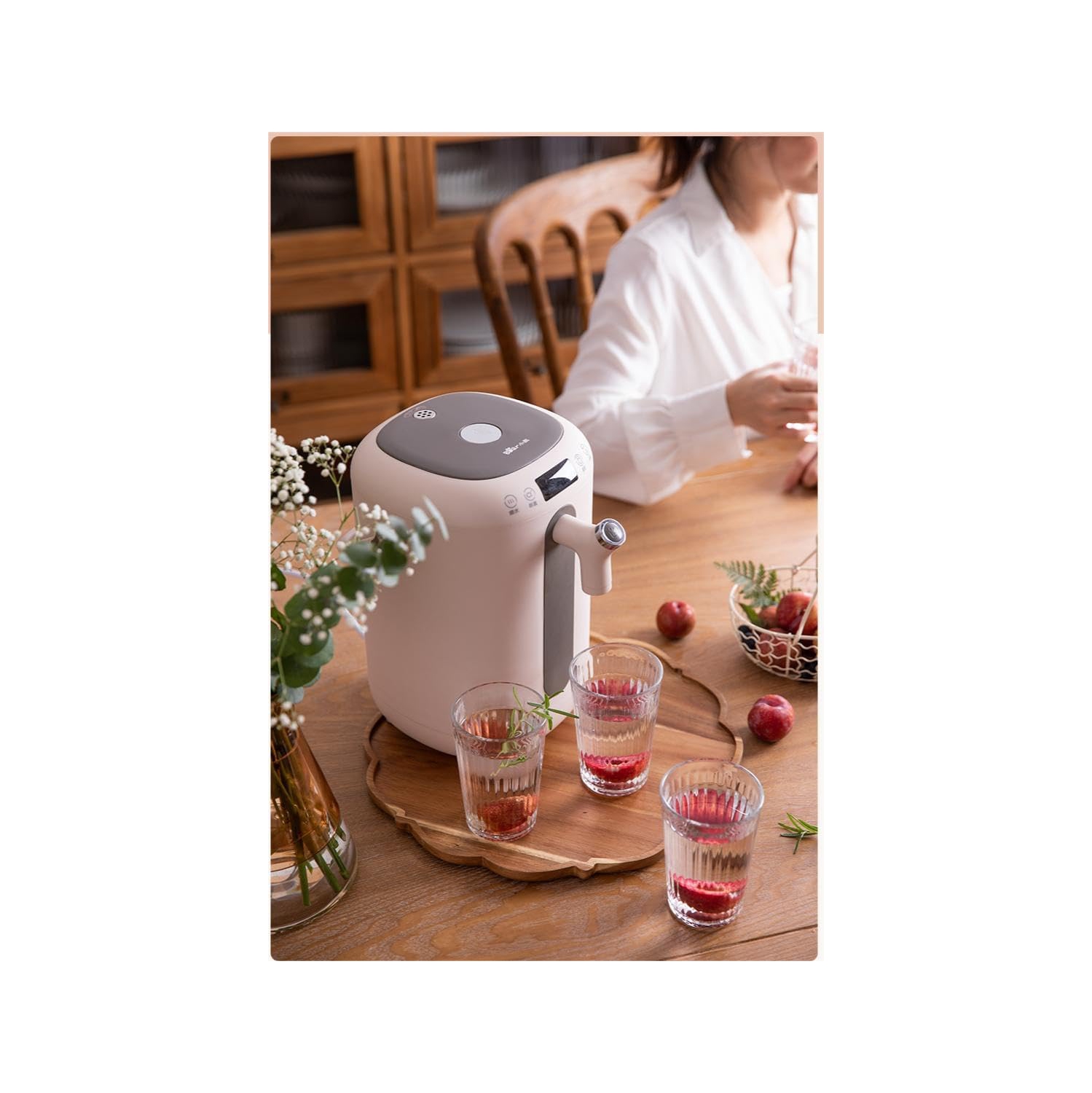 Bear Water Boiler, Electric Hot Water Pot, Safety Lock, Instant Heating for Coffee & Tea, Auto-Shutoff & Boil Dry Protection, 3.0L, PINK