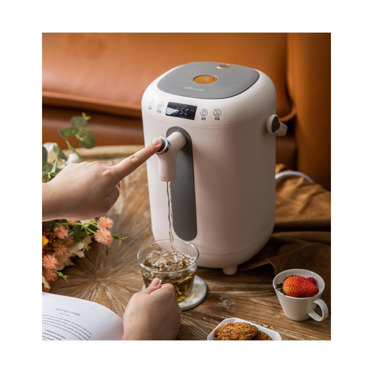 Bear Water Boiler, Electric Hot Water Pot, Safety Lock, Instant Heating for Coffee & Tea, Auto-Shutoff & Boil Dry Protection, 3.0L, PINK