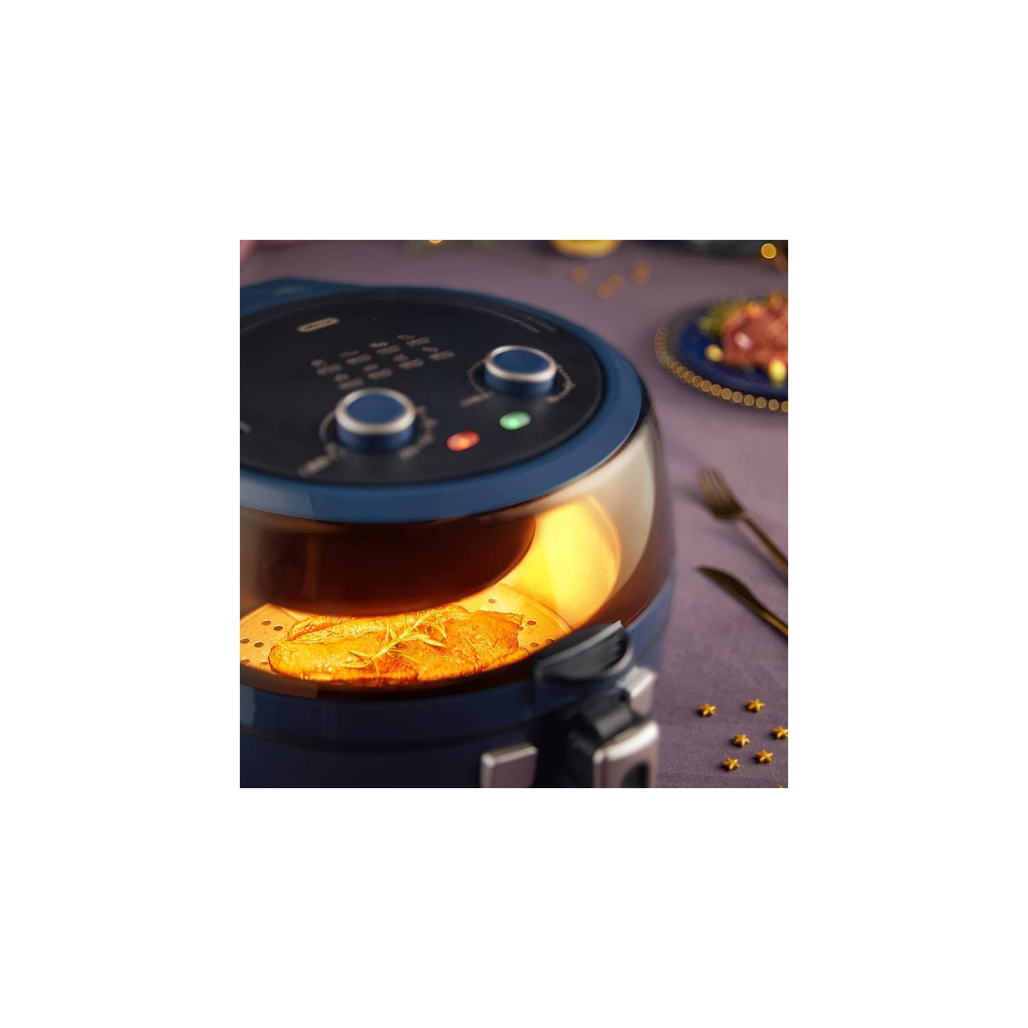 BEAR Air Fryer 10 in 1 Digital Air Fryer Oven 6.5 QT with Free Recipes, Oil-Free Air Fryer Toaster Oven with 120° Visible Window, One Touch Screen,