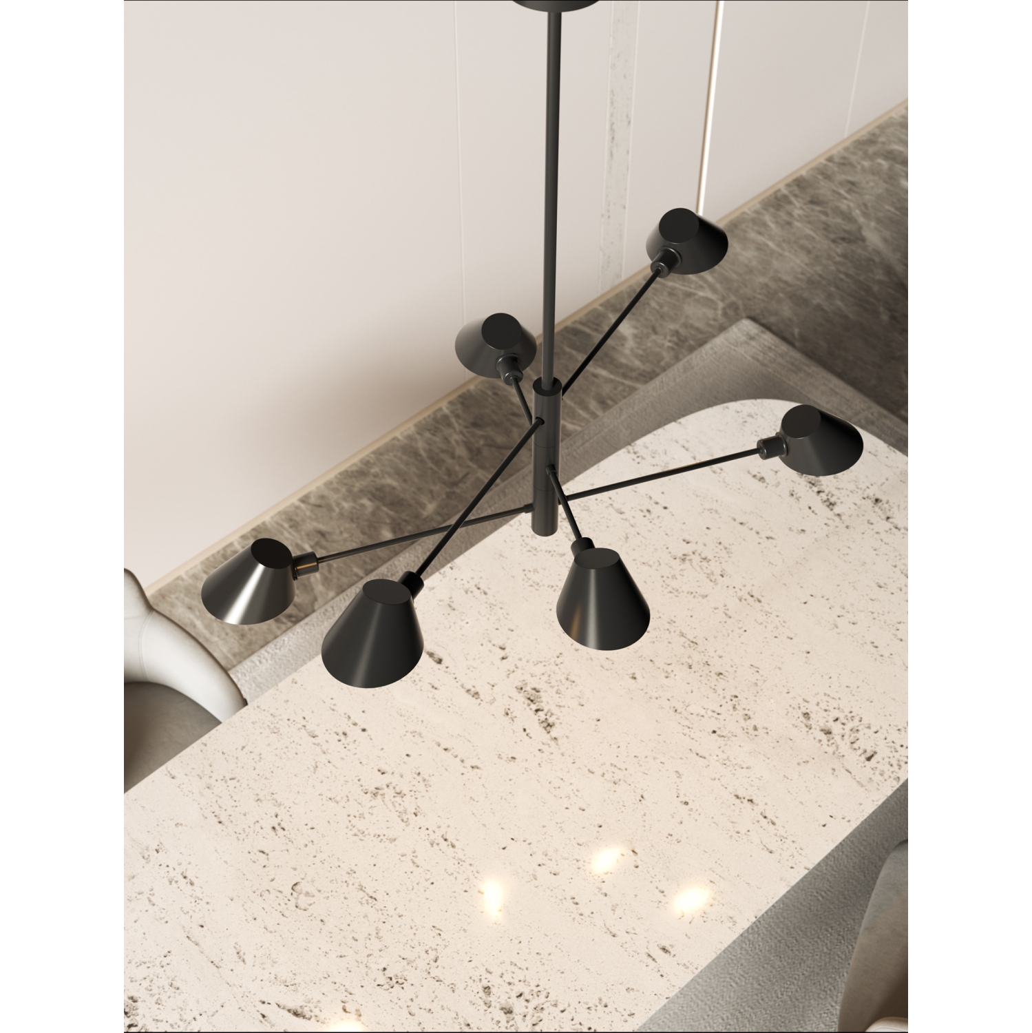 BAZZ Fugio Pendant Light Fixture 2400 Lumens-2700K, Black, P20064BK1