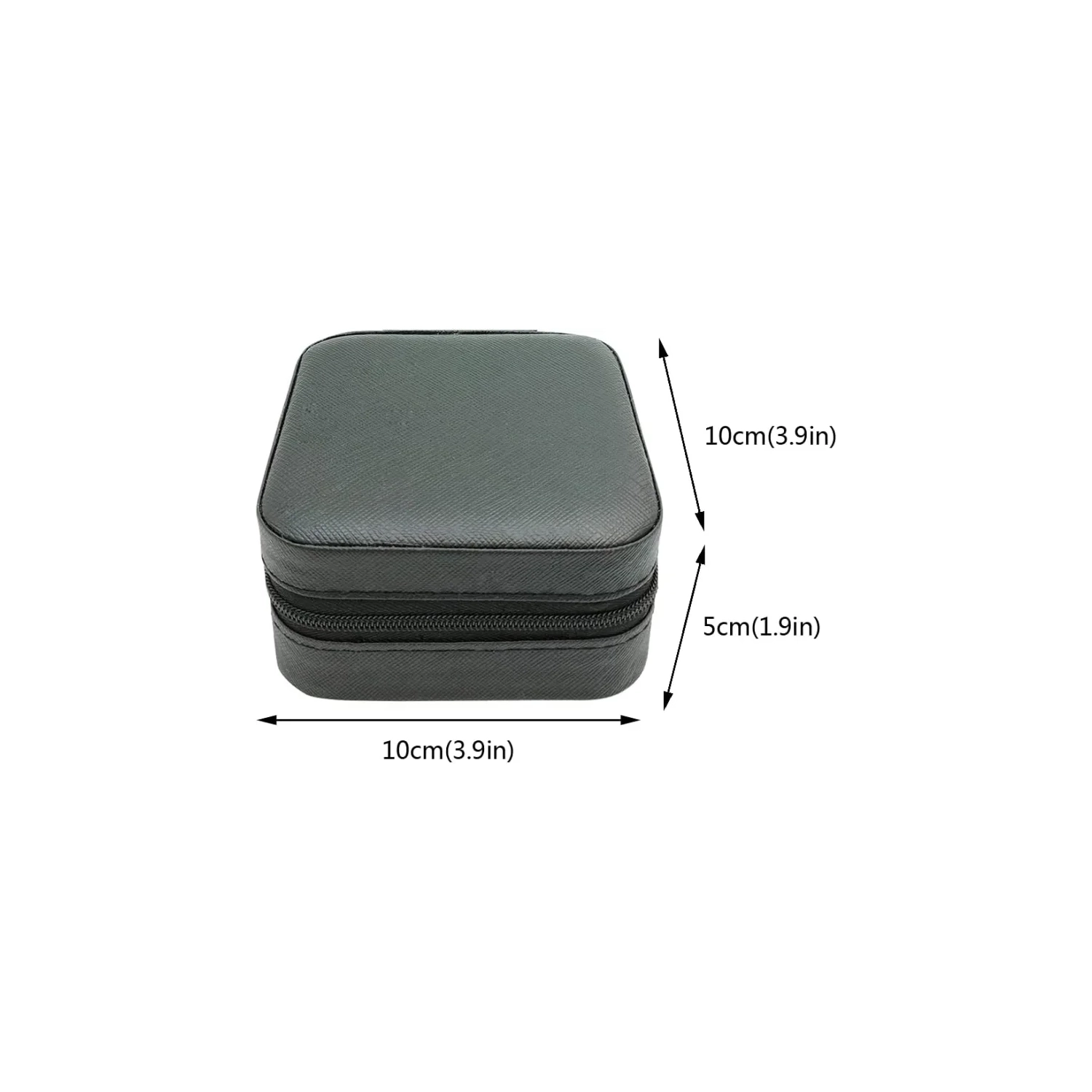 Portable Black Mini Jewelry Travel Case Organizer for Rings, Earrings, Necklaces - Small Display Storage Box, Ideal for Gifts
