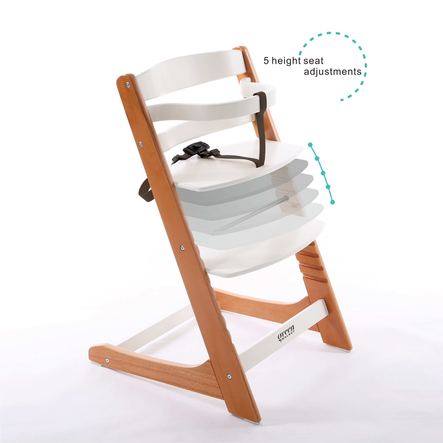 Wooden High Chair For Babies And Toddlers | Includes