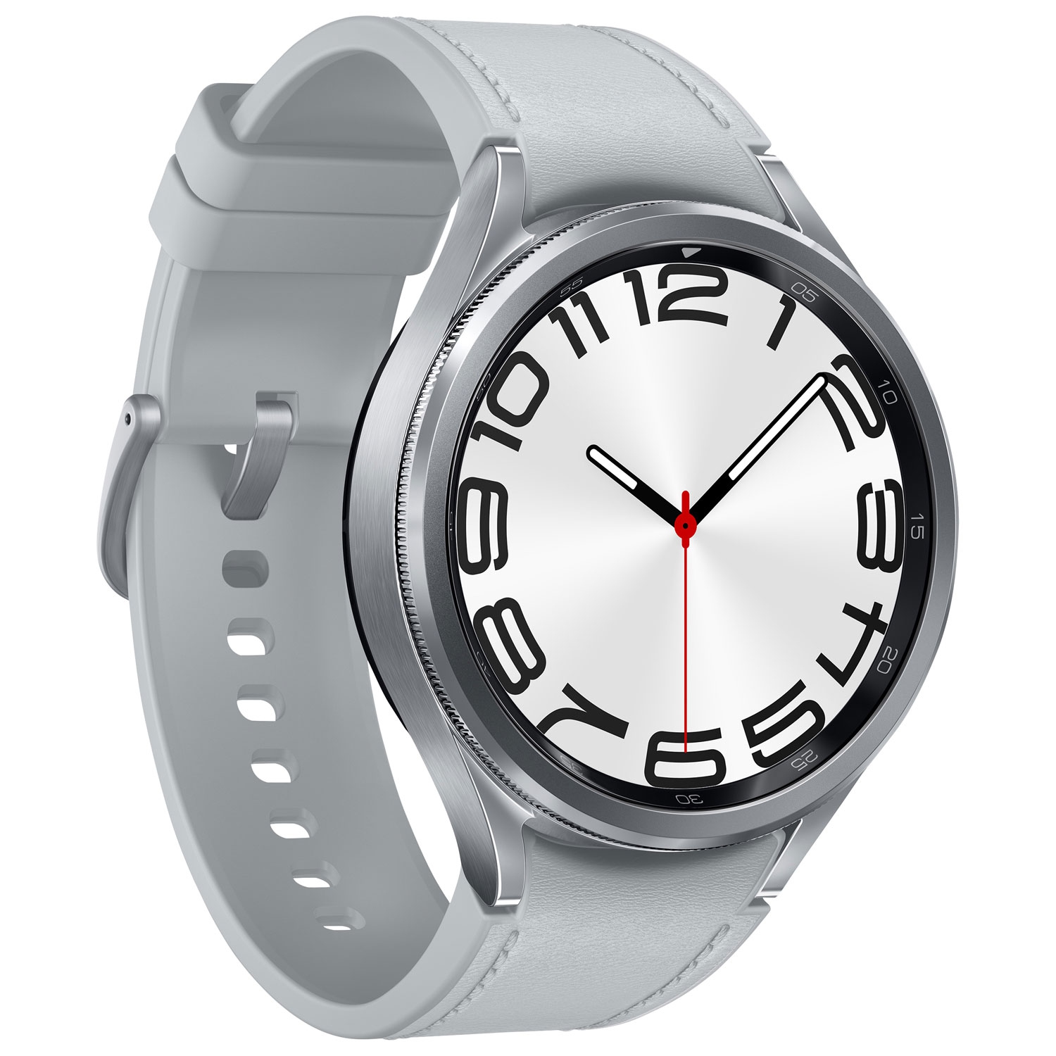 Refurbished - Samsung Galaxy Watch6 Classic (GPS + LTE) 47mm Smartwatch with Heart Rate Monitor - Silver