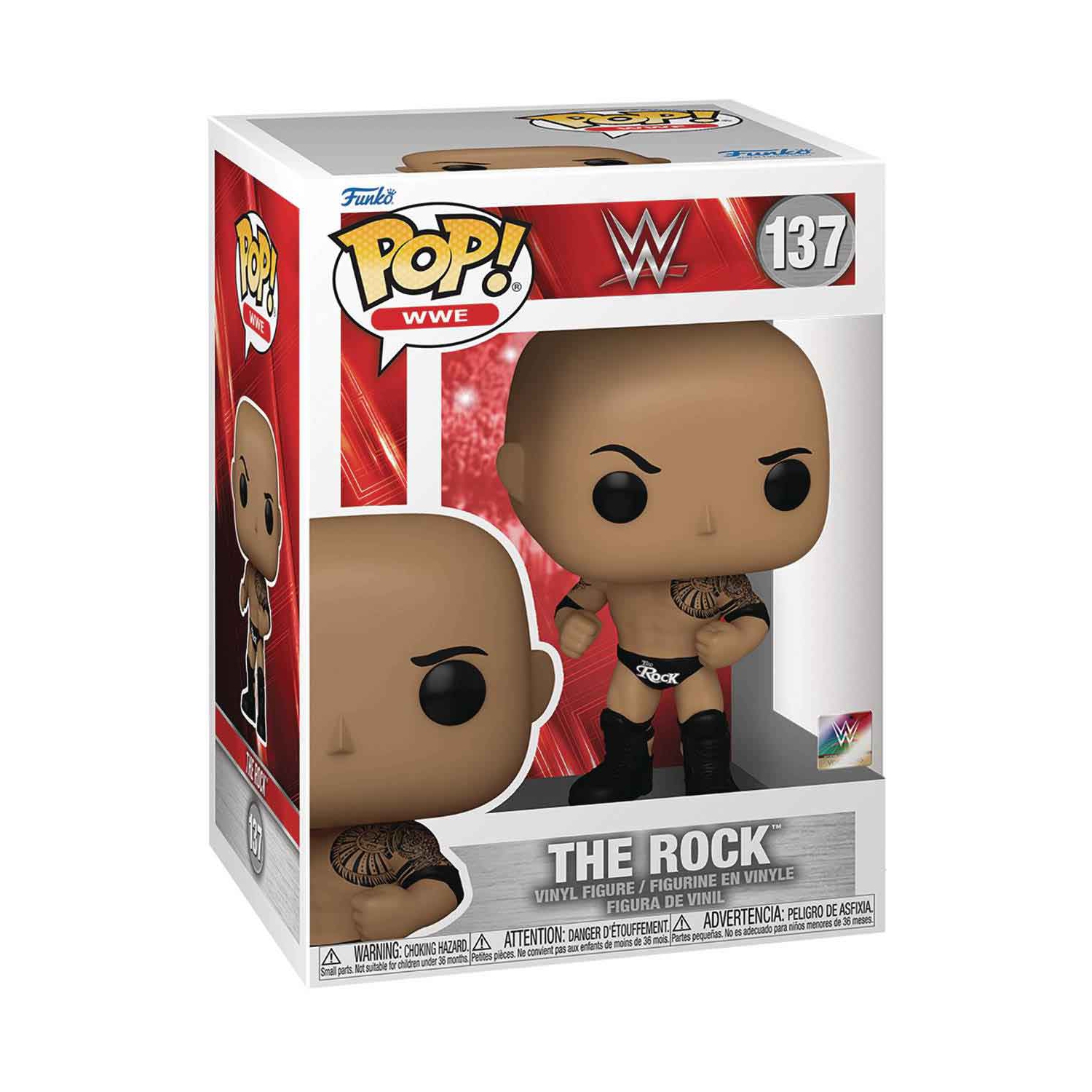 Pop WWE Wrestling 3.75 Inch Action Figure - The Rock #137