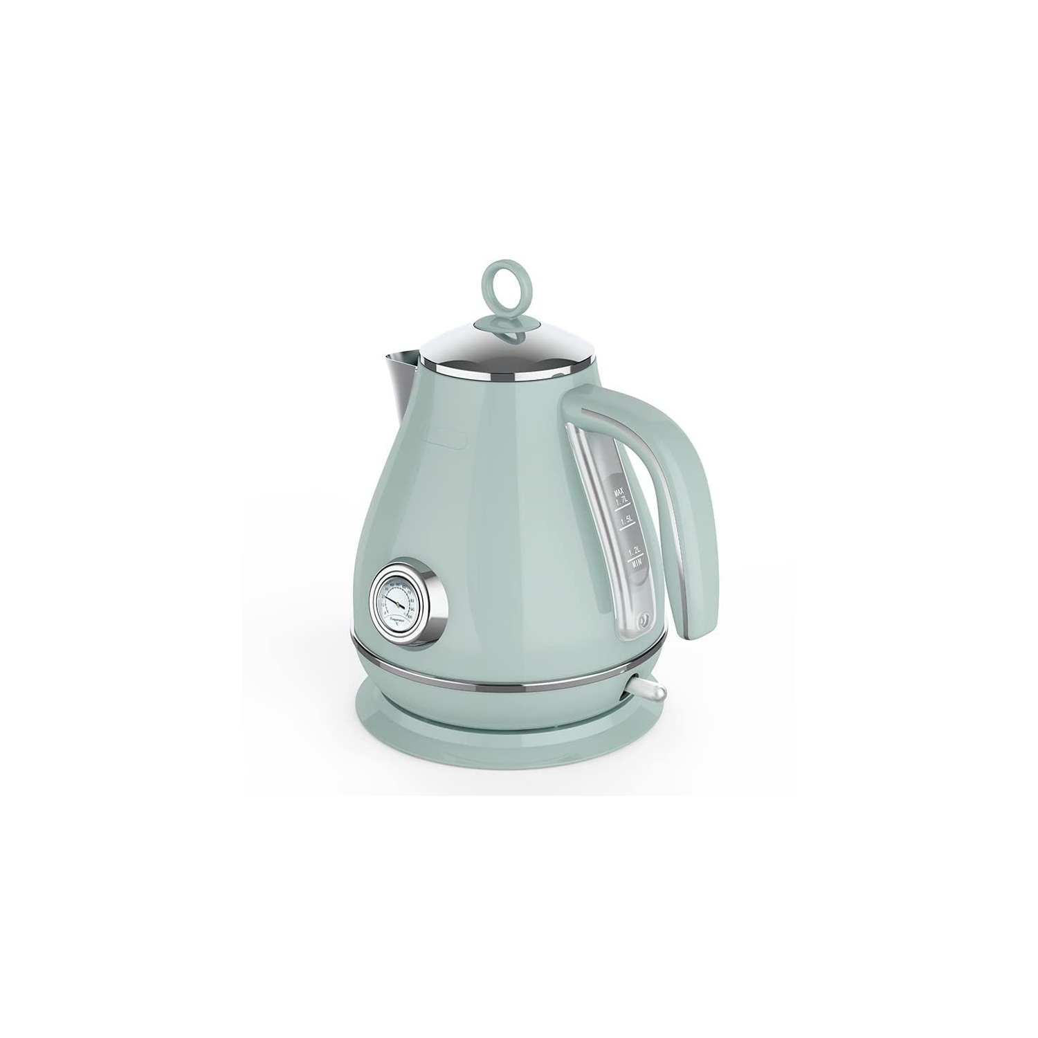 Bear 1.7L Electric Kettle, pyramid portable electric hot water and coffee. 1500W （MINT GREEN）