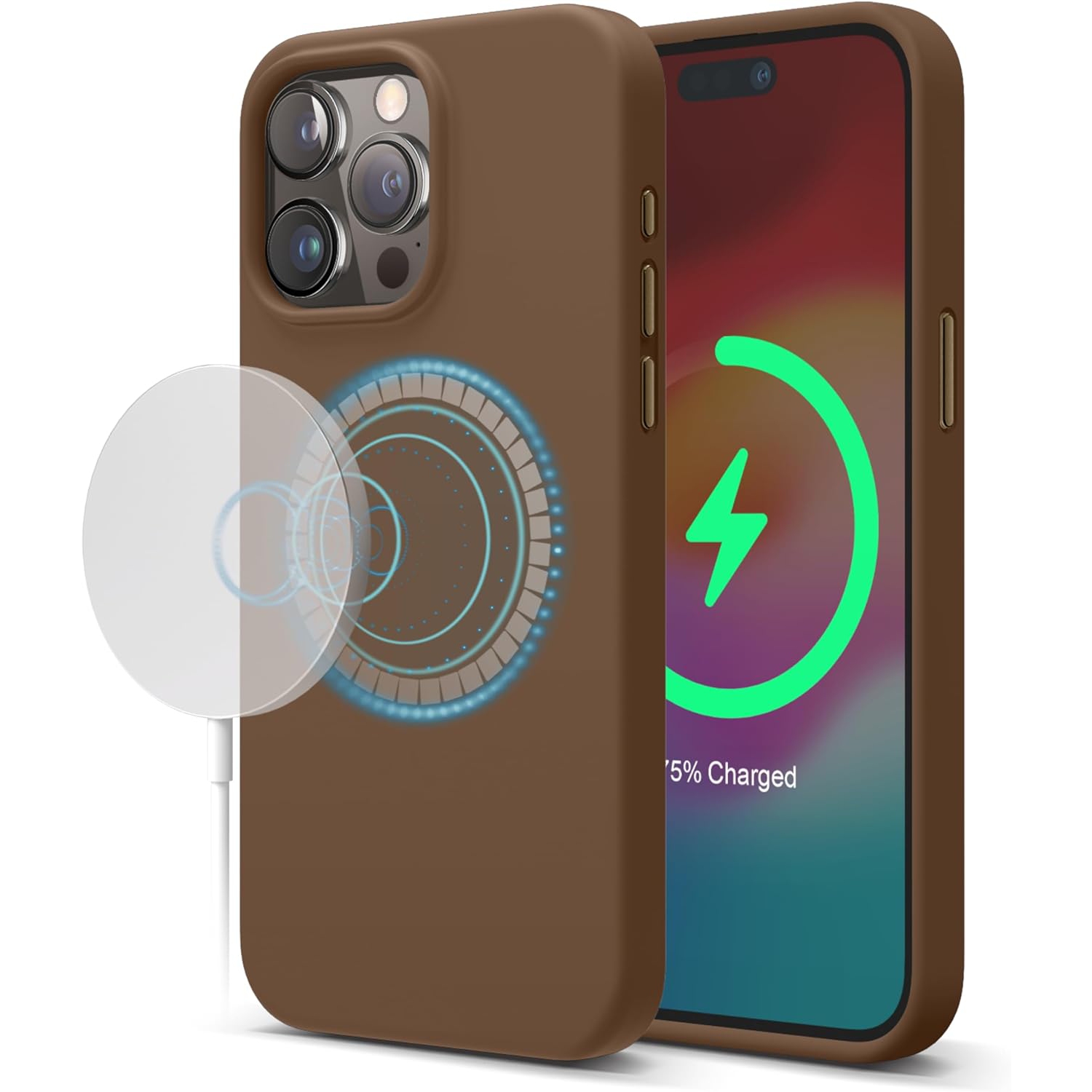 elago Magnetic Silicone Case Compatible with iPhone 15 Pro Max Case 6.7 Inch Compatible with All MagSafe Accessories - Built-in Magnets, Soft Grip