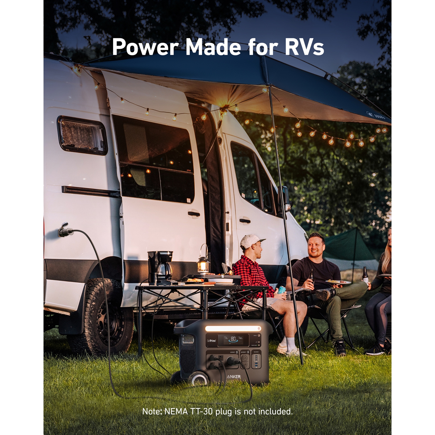 2400&nbsp;W Output/2800&nbsp;W Peak SOLIX F2600 Démarreur à bouton-poussoir LFP Génératrice alimentée par batterie pour la sauvegarde de la maison,