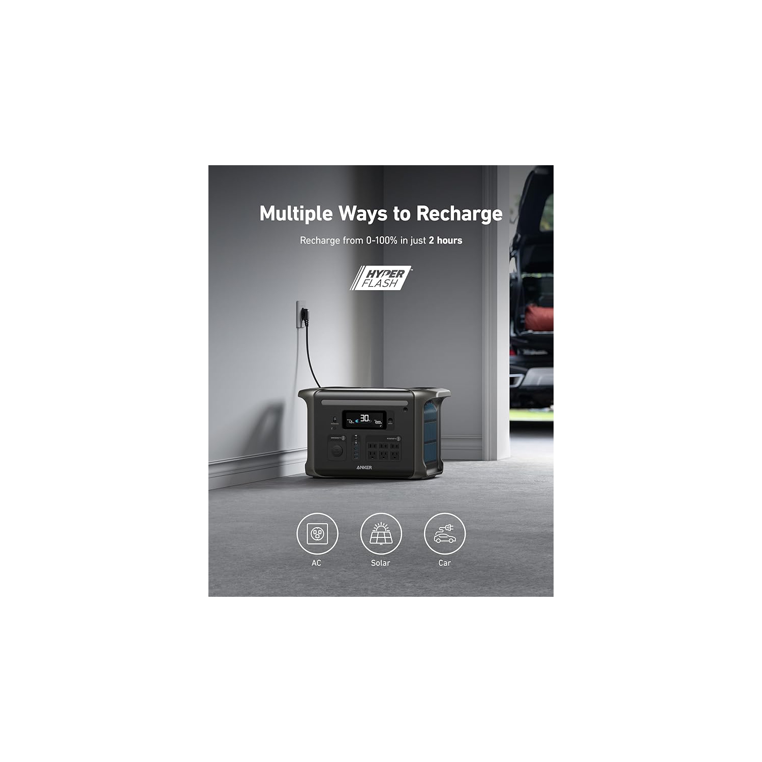 Station d'alimentation portative SOLIX F1500 d'Anker - 1536Wh｜1800&nbsp;W