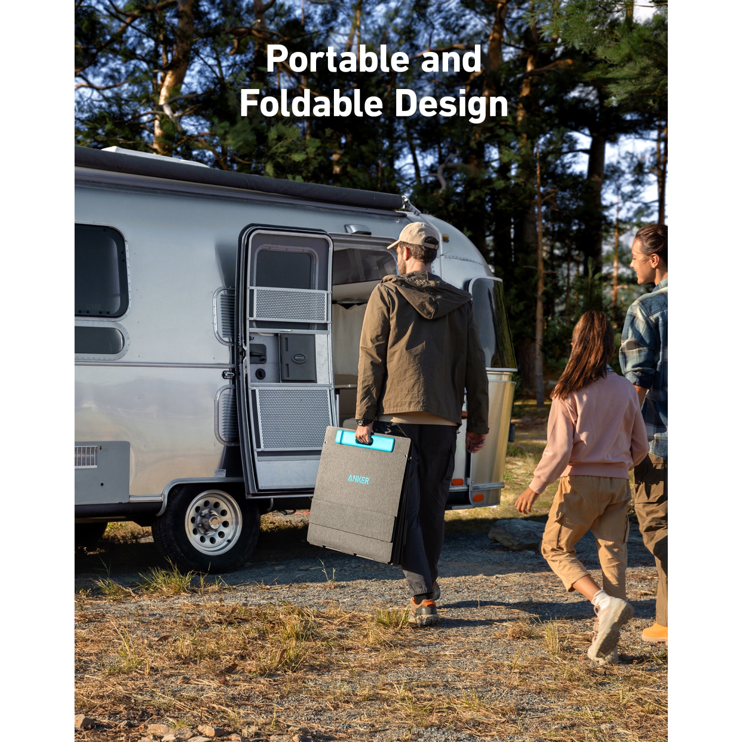 Anker SOLIX PS200 Monocrystalline Portable Solar Panel, 4 Set Angles, IP67 Waterproof, 1.5X Conversion