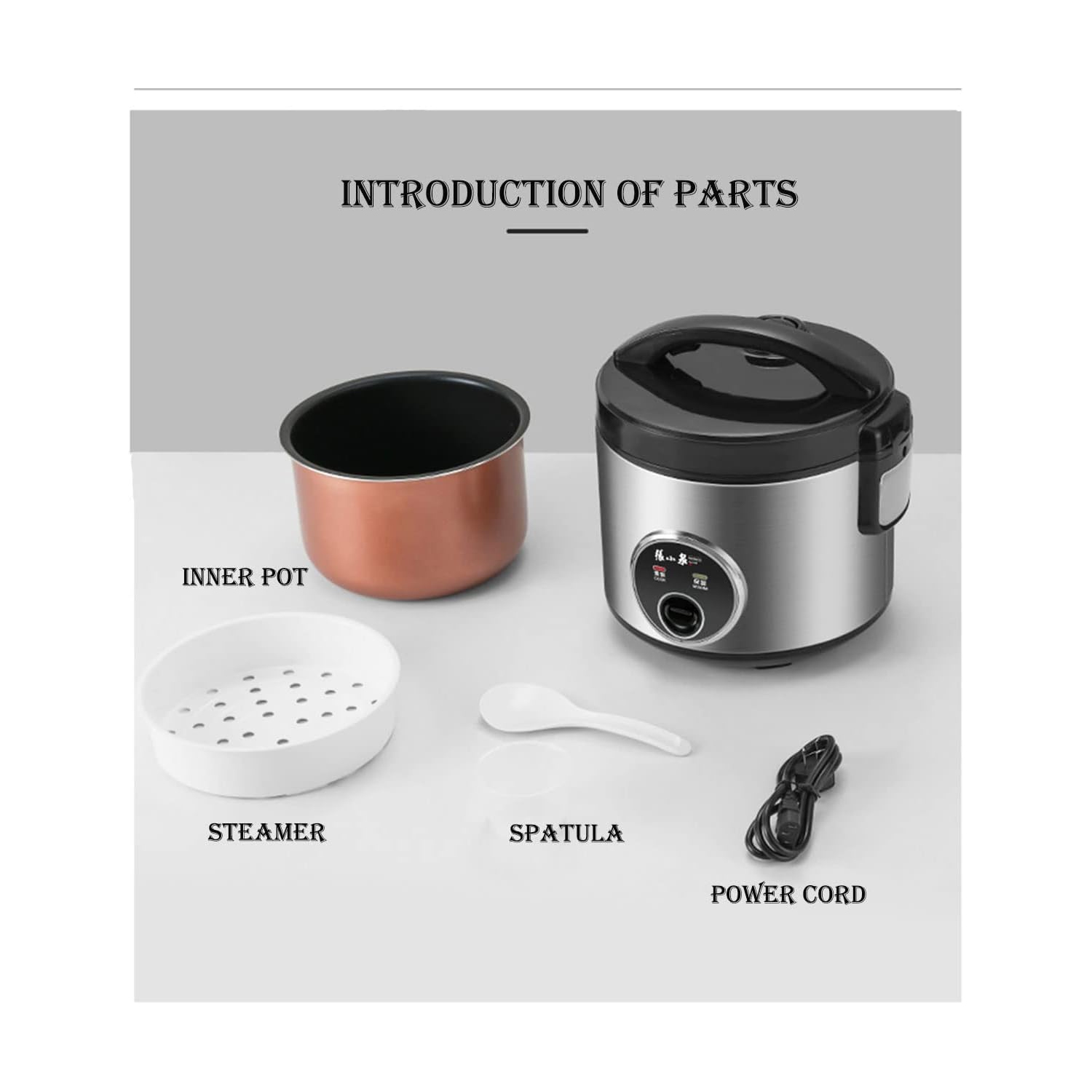 Cuiseur à riz ZhangXiaoQuan 5,5Cup, 3&nbsp;L, avec cuiseur à vapeur et récipient intérieur antiadhésif, ZCFB-102, utilisation simple à une touche