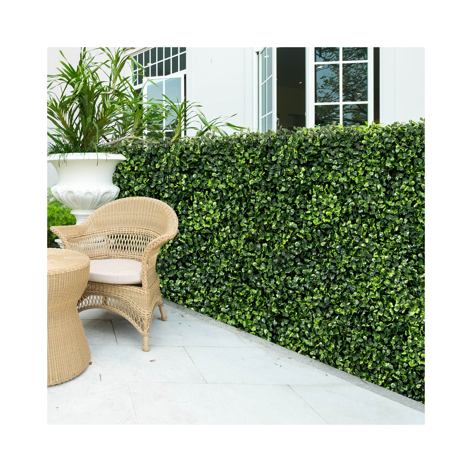 Topbuy 12-Piece 20" x 20" Artificial Topiary Hedge Privacy Fence Boxwood Wall Panel