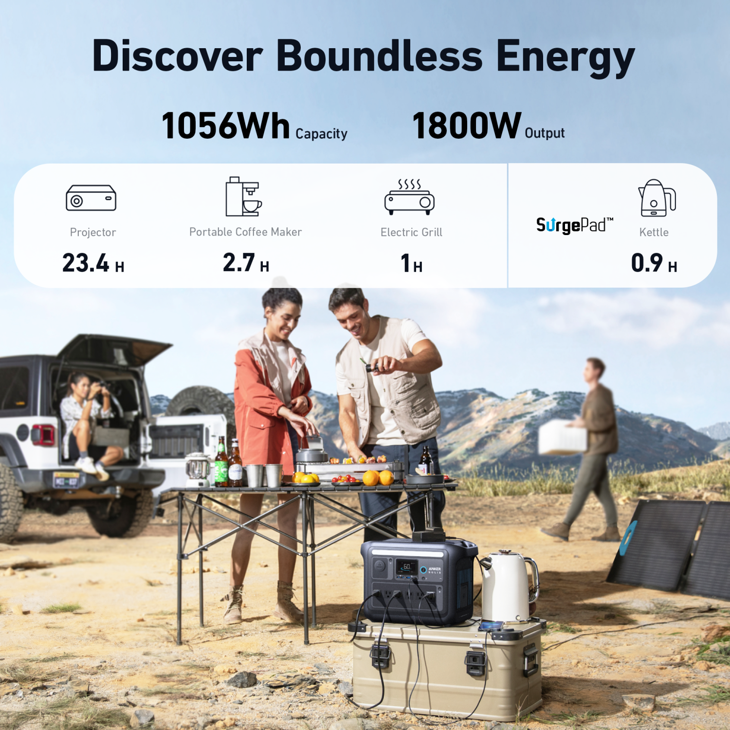 Anker SOLIX C1000X Solar Generator-Dark Gray