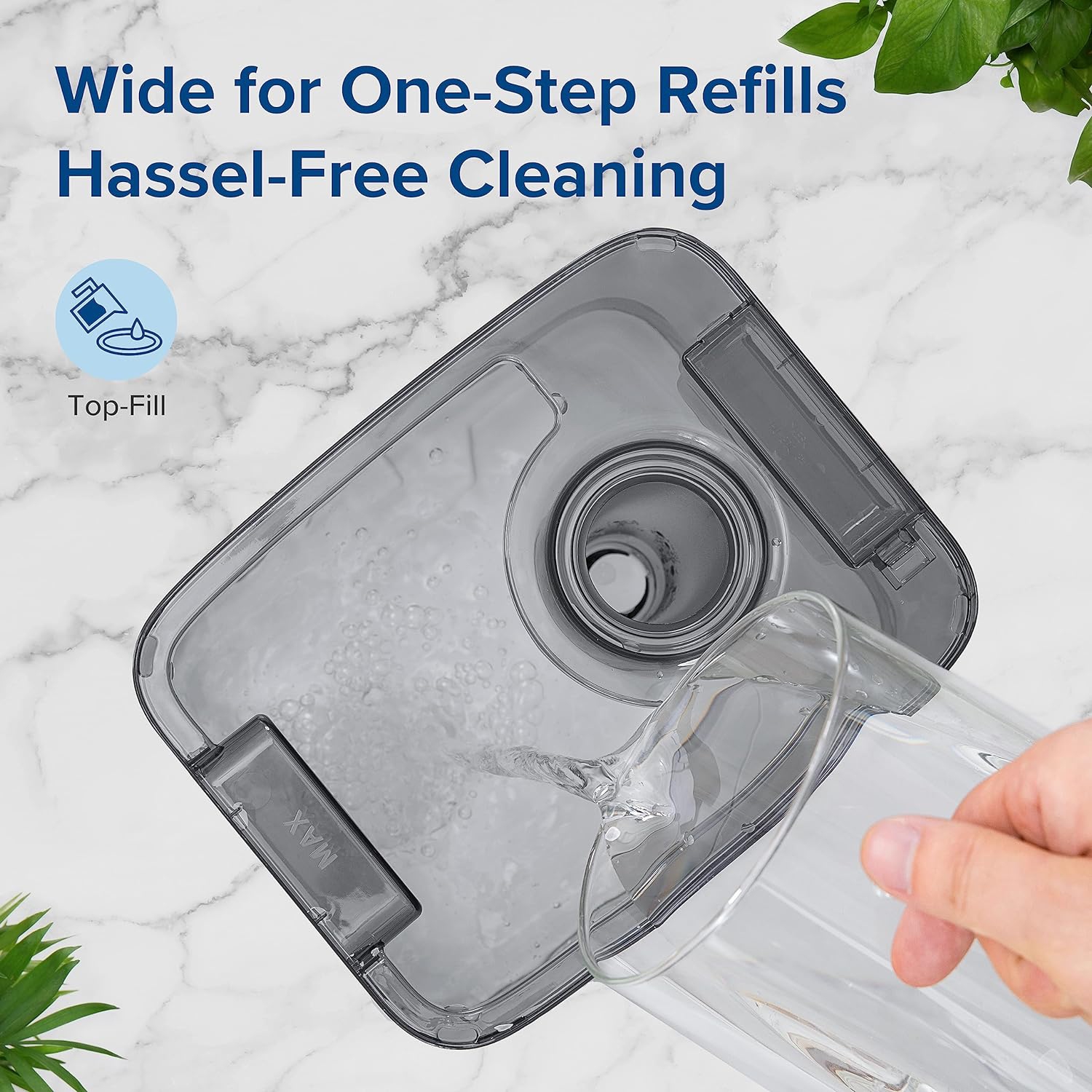 LEVOIT Humidifier for Bedroom Large Room, 6L Top Fill Cool Mist Humidifiers Plants, Baby, Lasts Up to 60h, Quiet Operation, Automatic Shut-Off, Grey