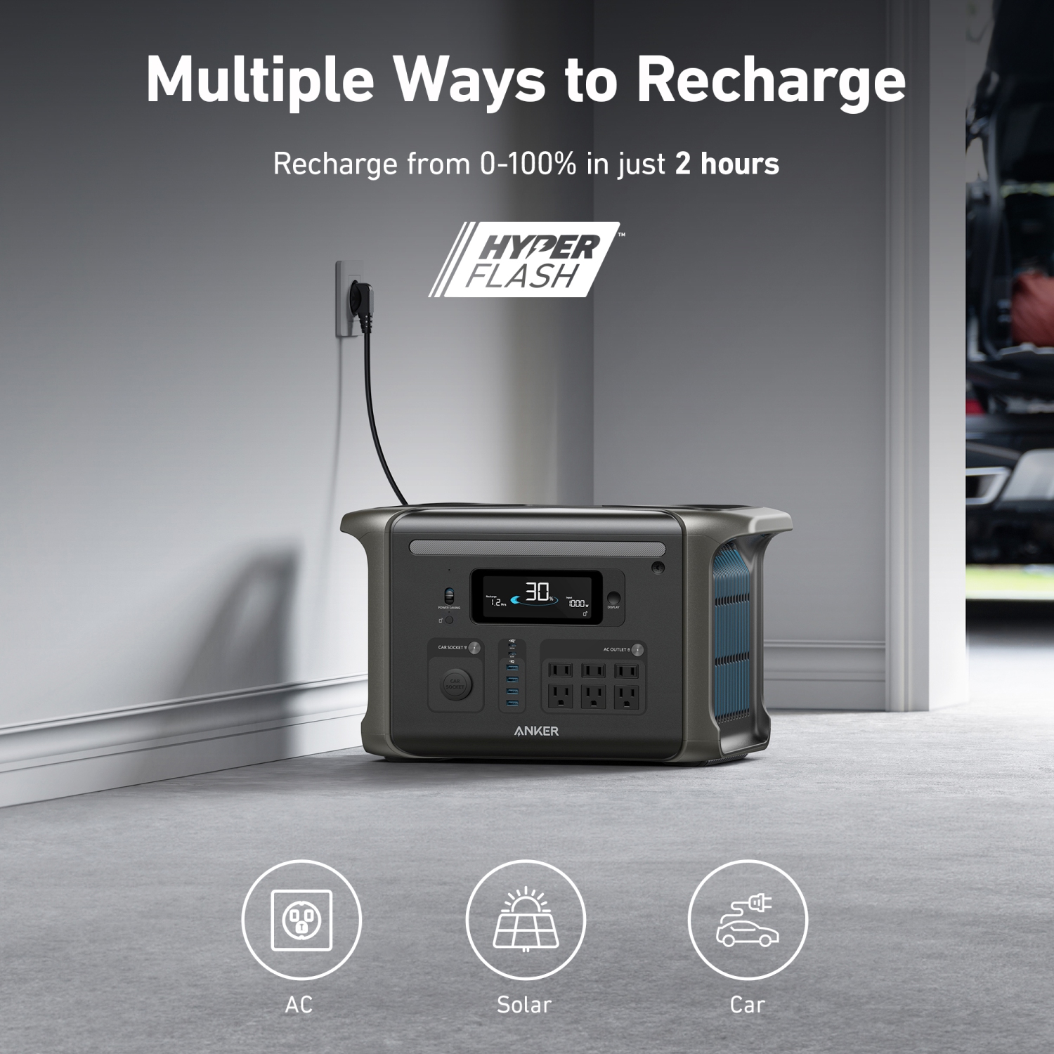 Anker — SOLIX F1500 Portable Power Station with 400W Solar Panel