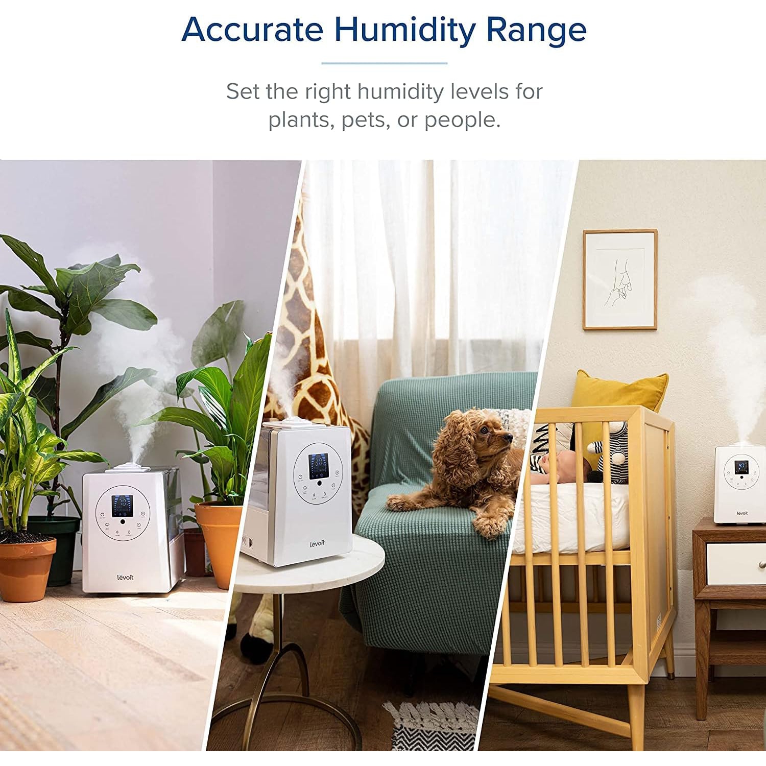 LEVOIT Humidifier for Bedroom, Warm and Cool Mist Humidifiers for Plants, Large Room, 6L Air Humidifier with Remote Control, Essential Oil Tray,