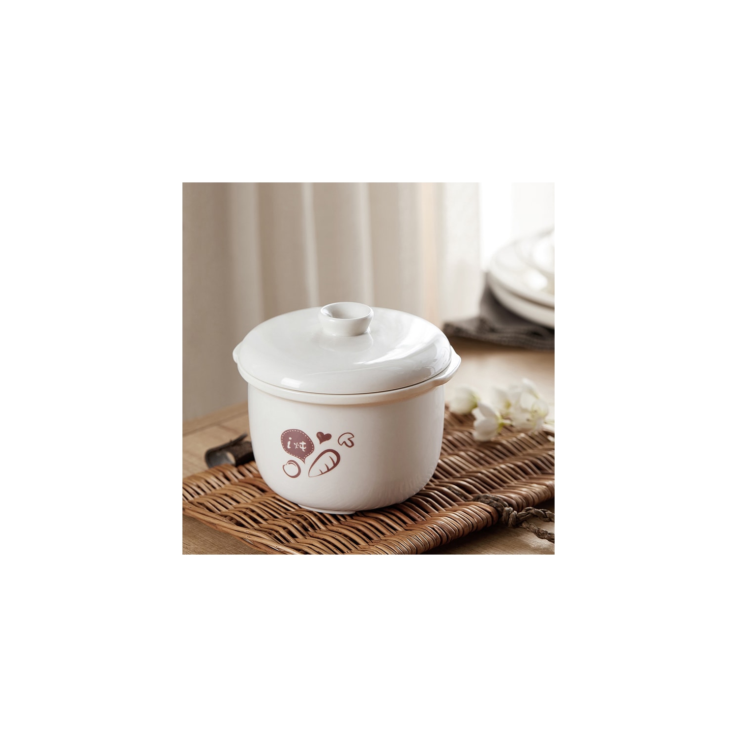 BEAR Mini Ceramic Electric Stew Pot, Water-Proof Stew pot, Bird's Nest Stew Pot, Baby Food Pot 0.8L DDZ-B08C2