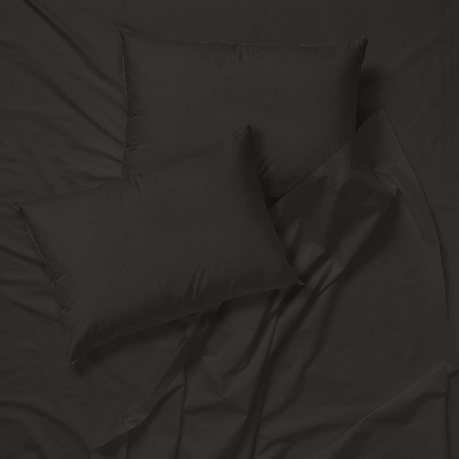 Coton House - Ensemble de draps 100 % coton égyptien, contexture de 600, grand lit, gris foncé