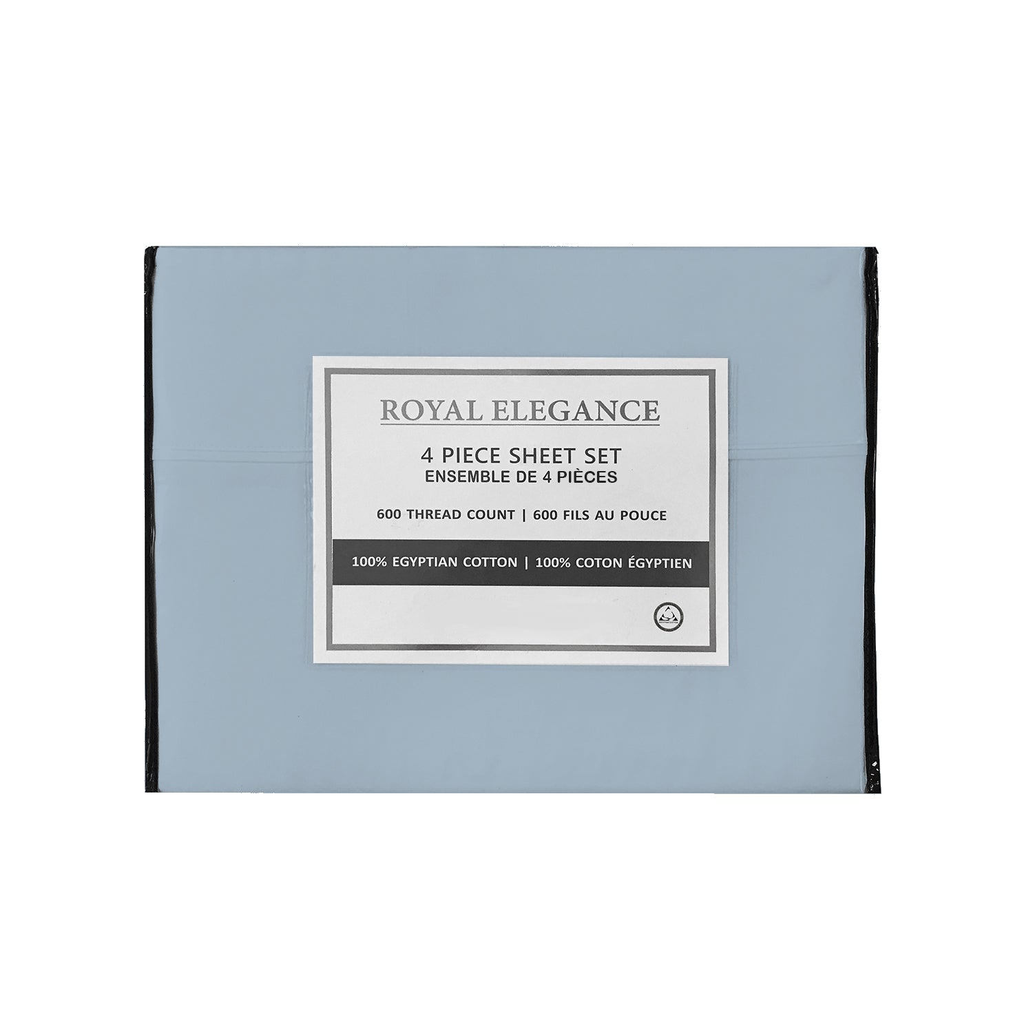 Cotton House - 100% Egyptian Cotton Sheet Set, 600 Thread Count, Queen Size, Blue