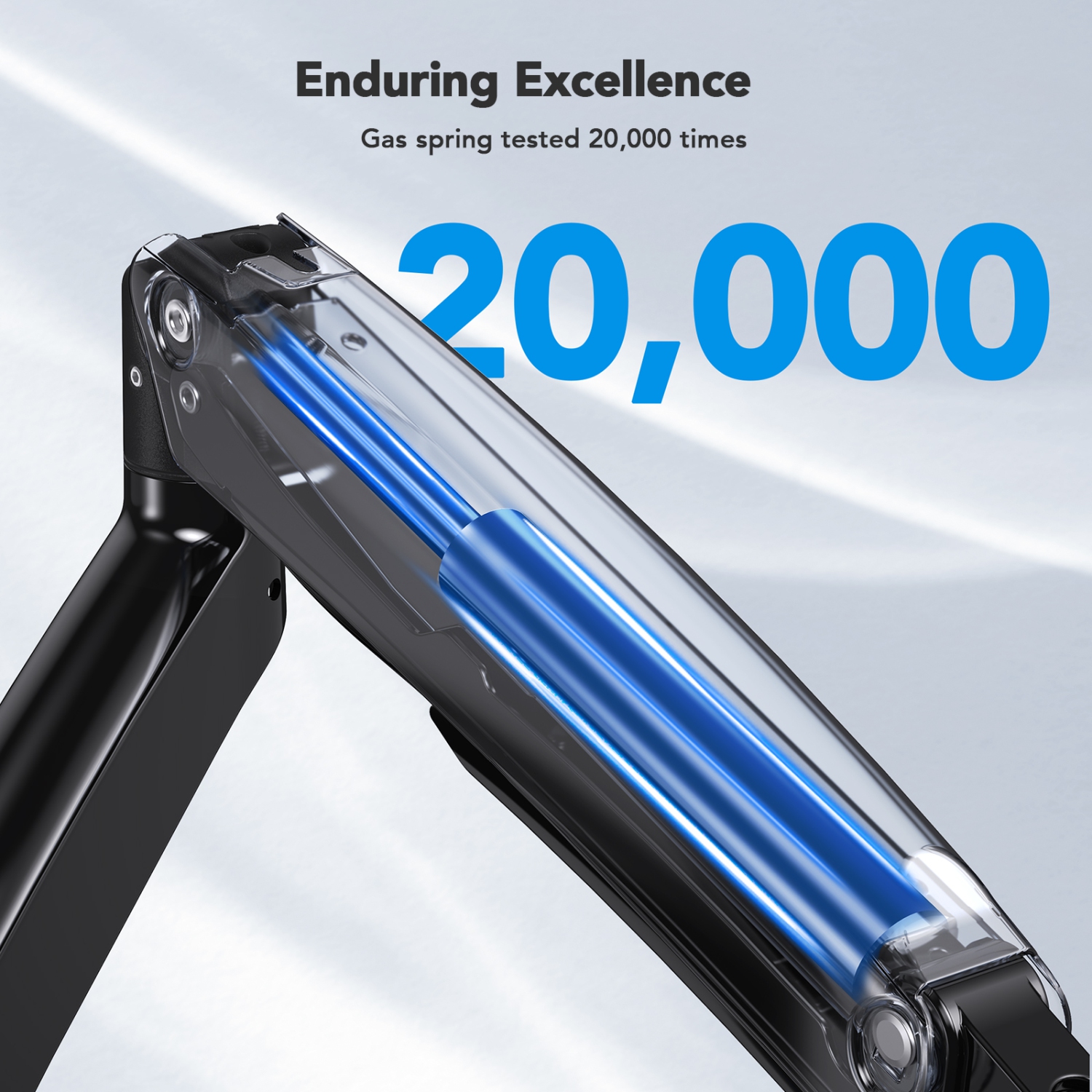 HUANUO Premium Gas Spring Monitor Arm, With Full Motion Adjustability Desk Mount Fits 22-35 Inch Screens