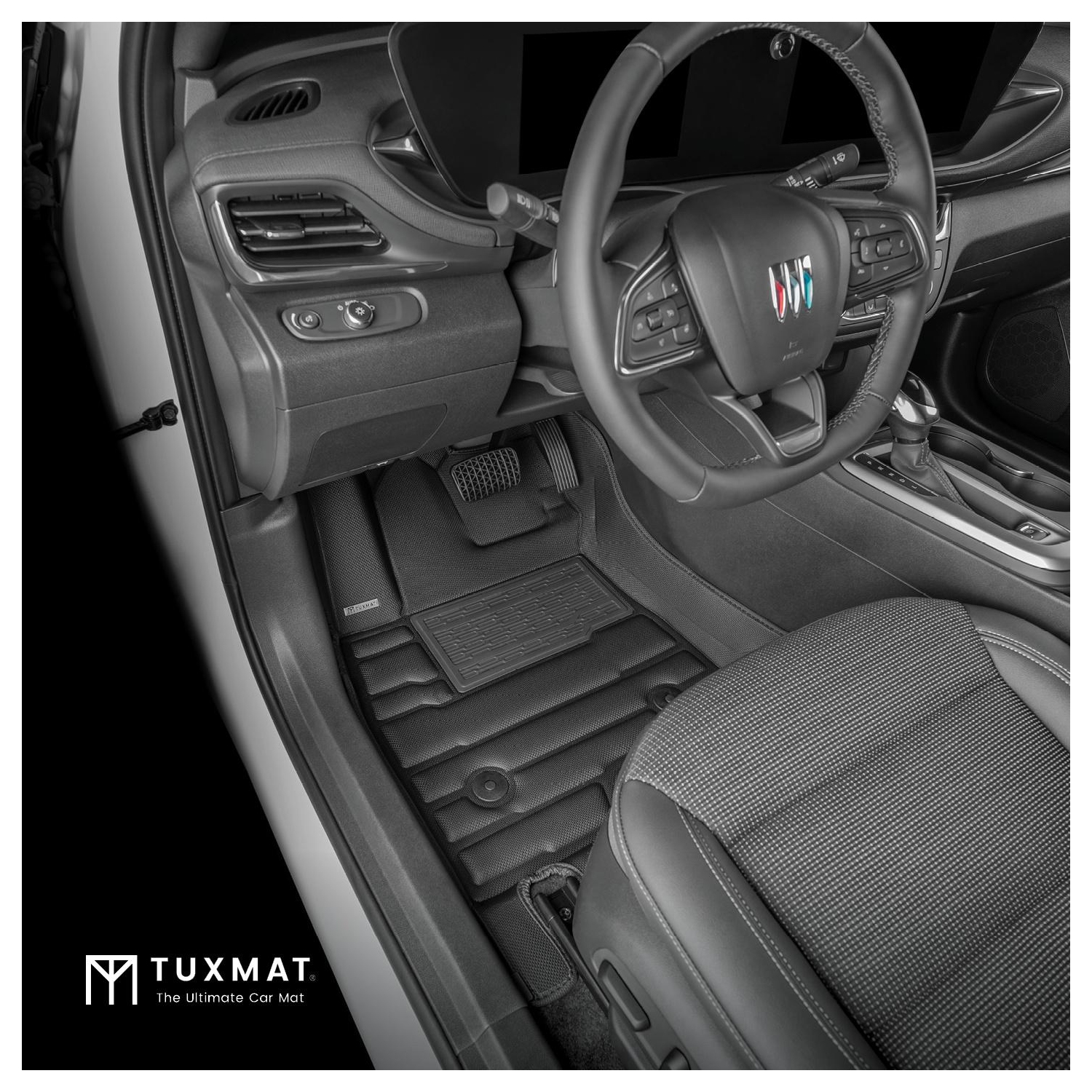 Tapis TuxMat - pour les modèles Envista 2024-2026 de Buick - Tapis d'auto sur mesure - Couverture maximale, toutes saisons, mesuré au laser - Cet