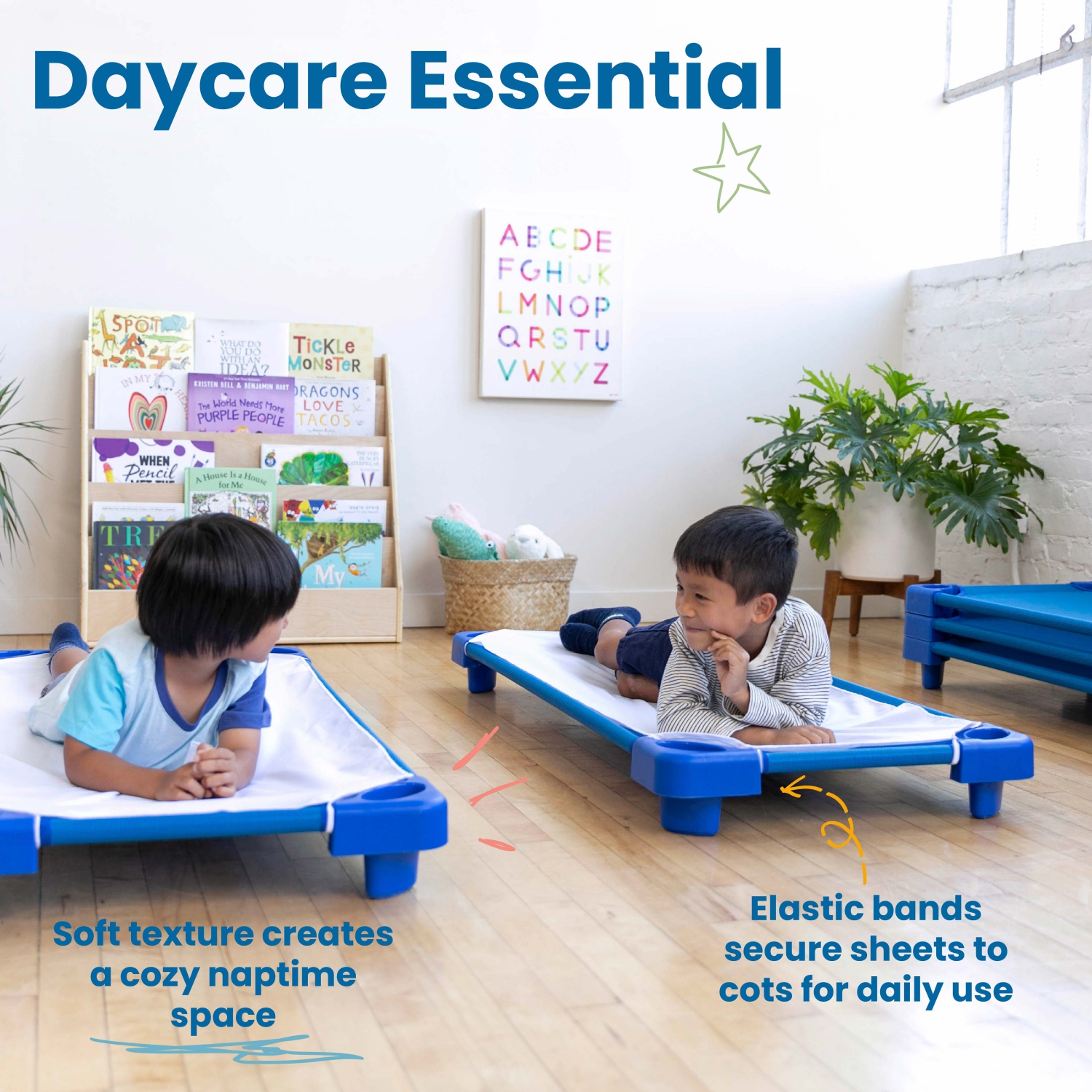 Drap pour lit pliant standard avec sangles élastiques, 52&nbsp;po x 21.75&nbsp;po, paq./12 - Blanc