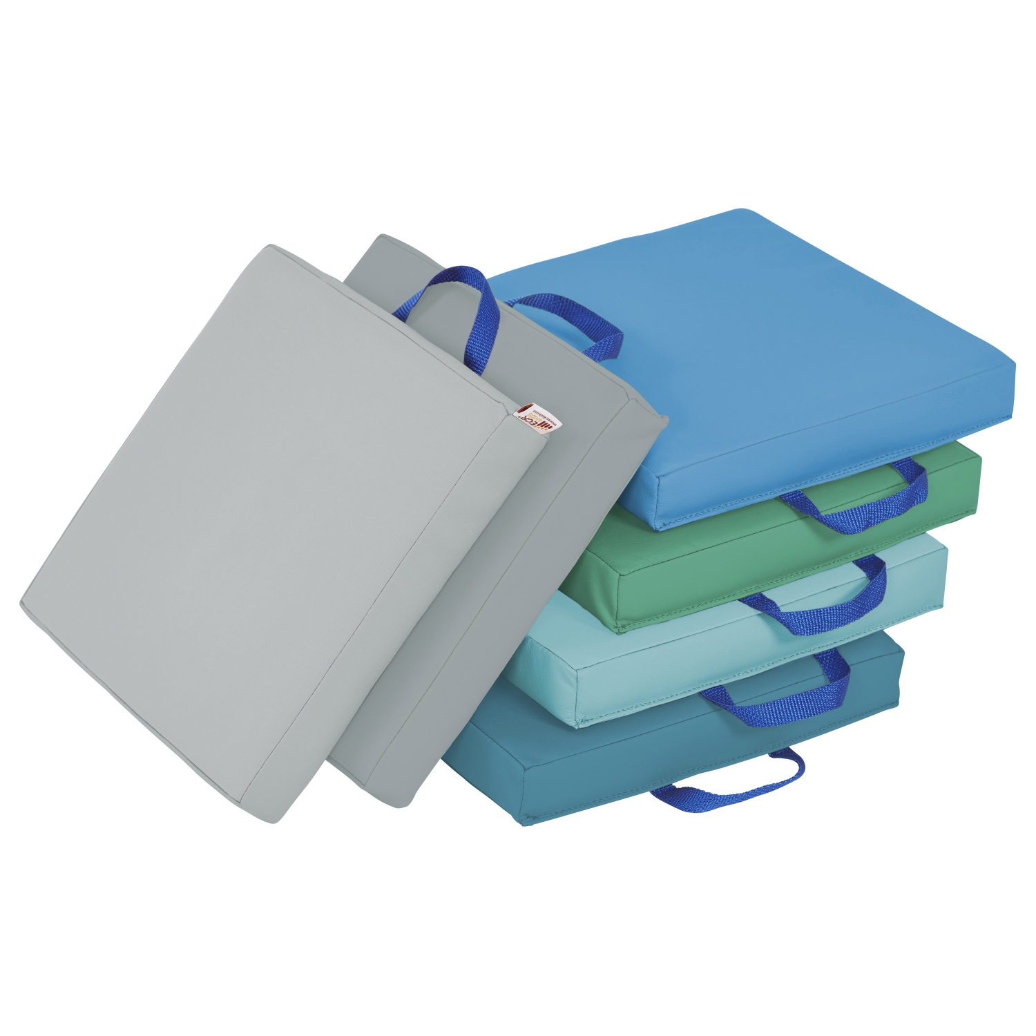 Coussins de plancher carrés avec poignées, siège flexible pour salle de classe, 6 pièces