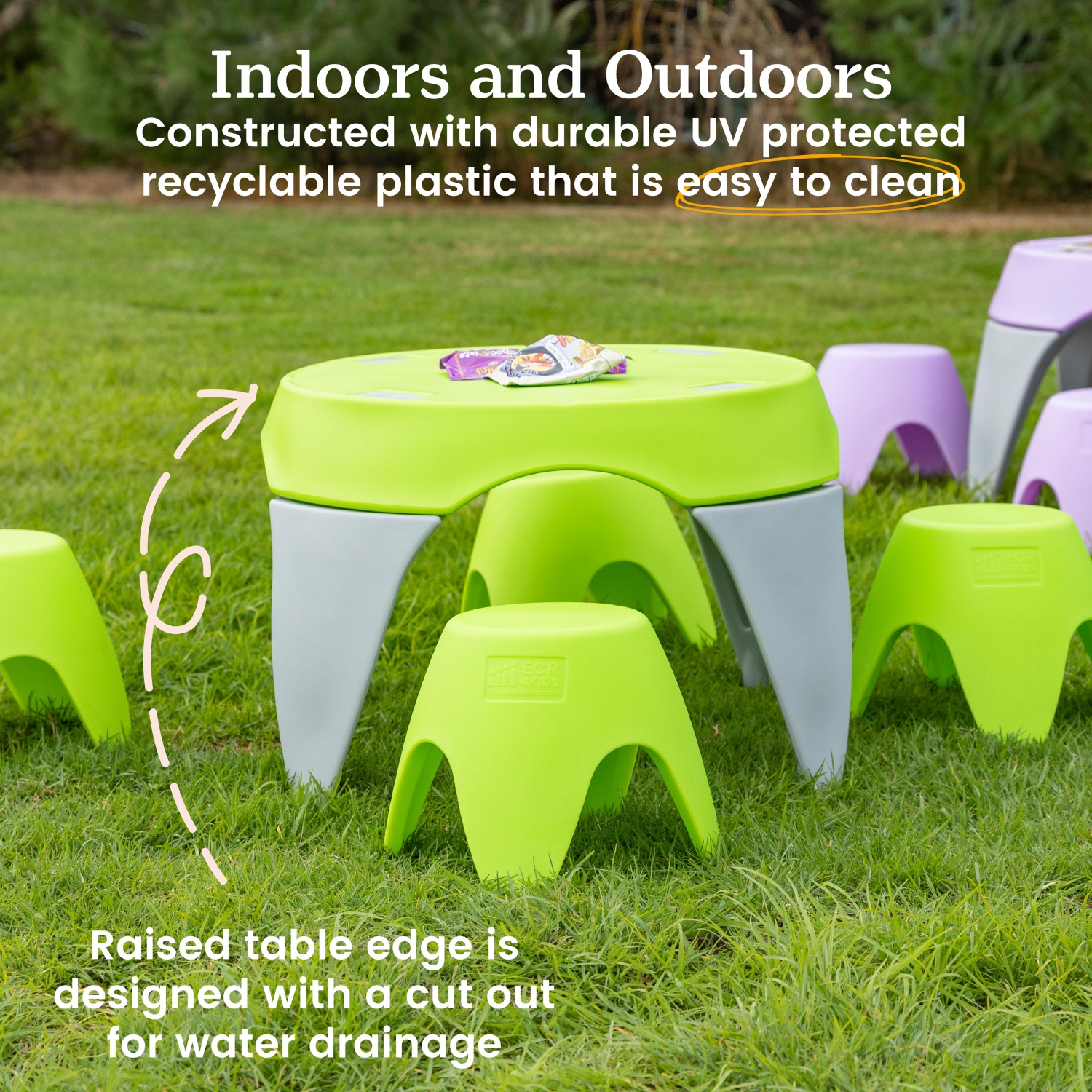 Ayana Table and Stool Set, Kids Furniture, 5-Piece