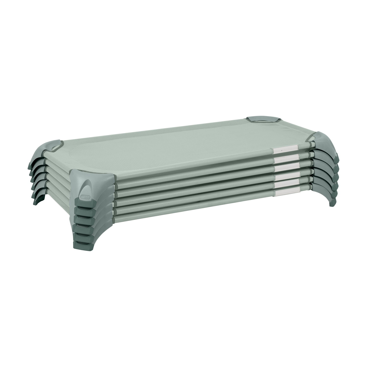 Stackable Cozy Cot with Blanket and Pillow Storage, Ready to Assemble, 6-Pack - Sage Green