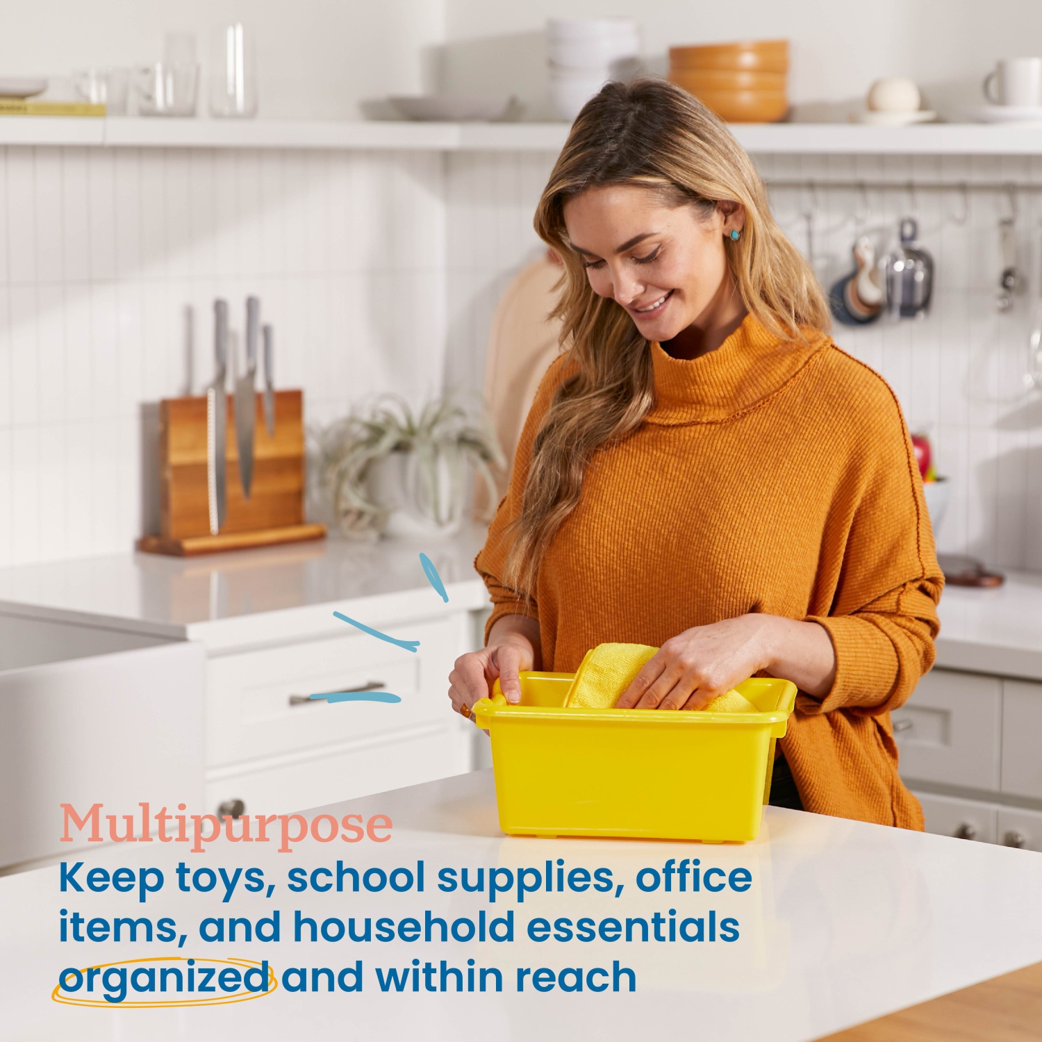 Scoop Front Storage Bins, Multipurpose Organization, 20-Pack