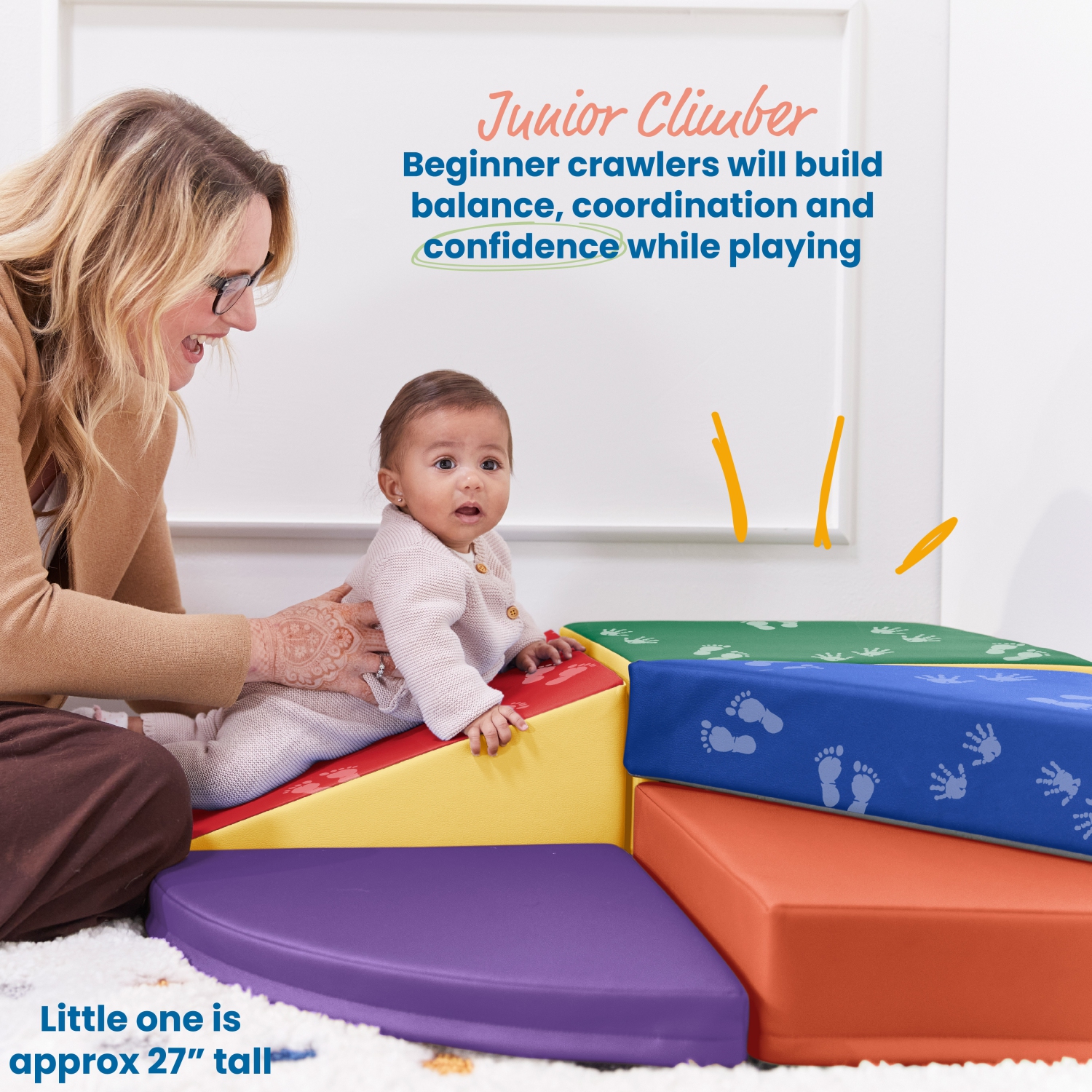 Junior Tiny Twisting Corner Climber, Beginner Playset, 5-Piece