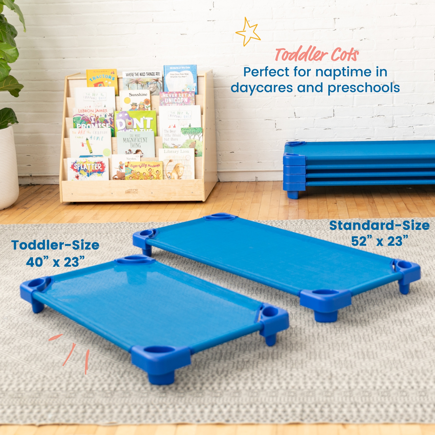 Moïse empilable pour enfants, taille pour tout-petits, mobilier de classe