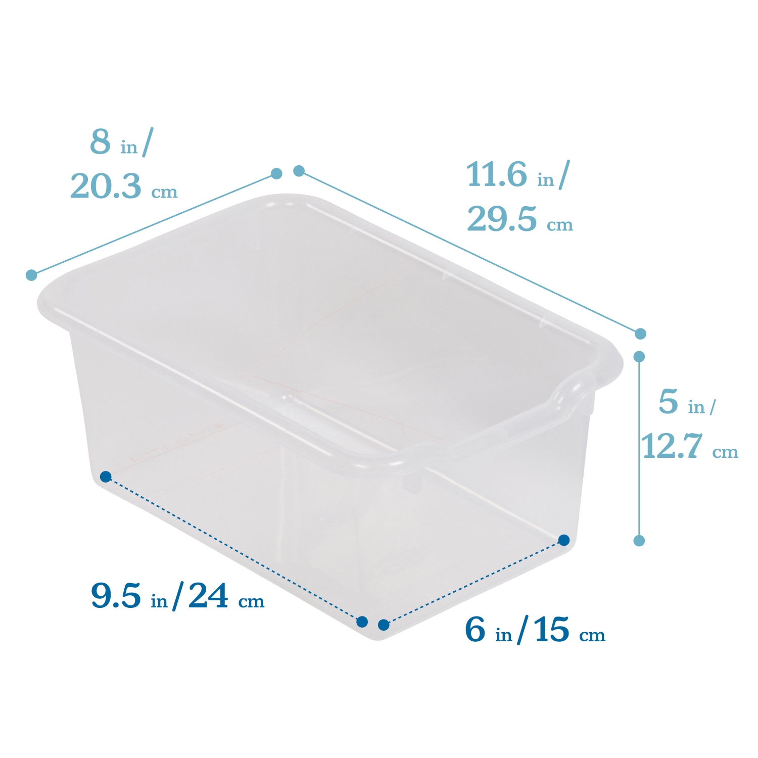 Scoop Front Storage Bins, Multipurpose Organization, 15-Pack