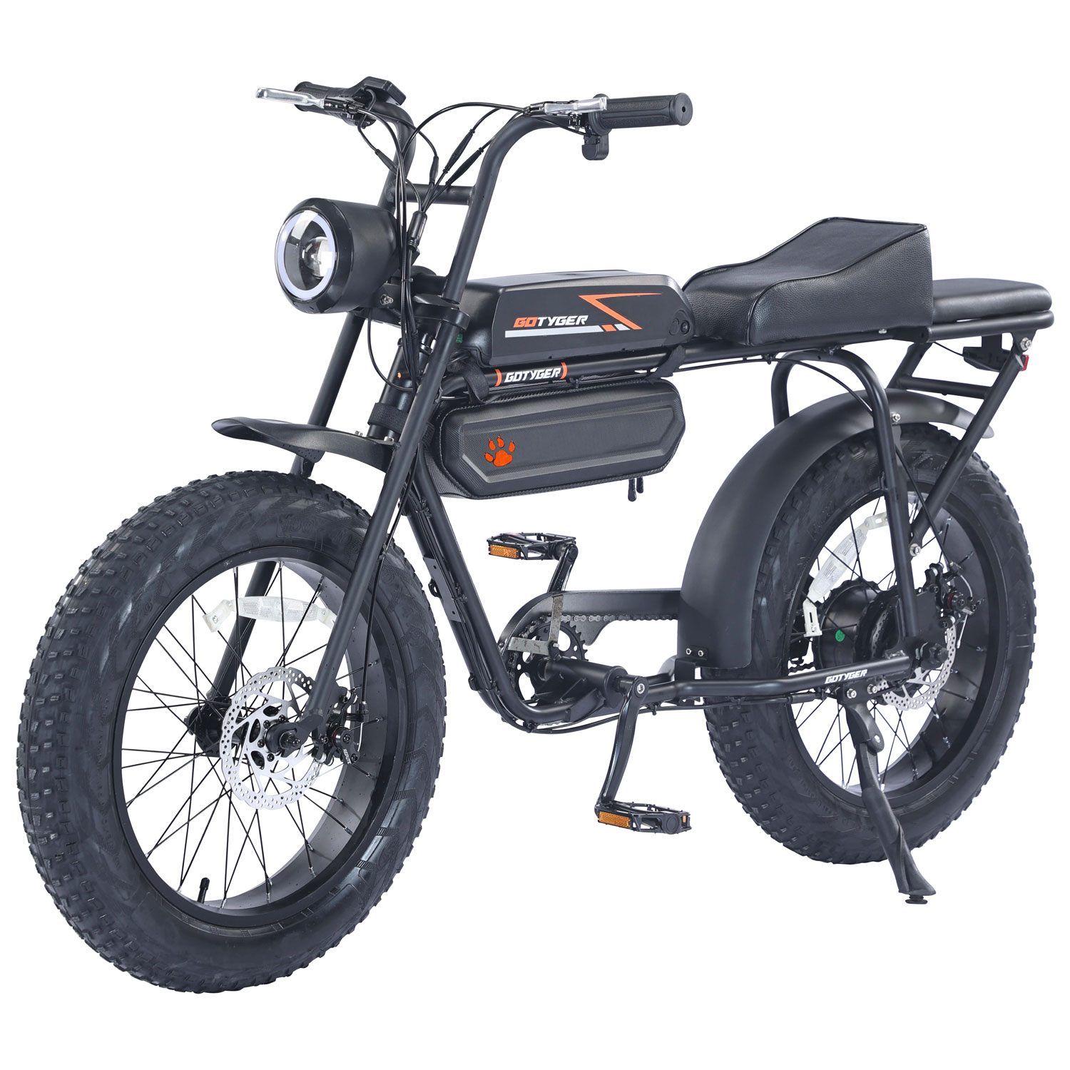 Gotyger EarthRider Fat Tire Electric Cargo Bike (500W Motor/ Up to 45km Battery Range) - Black