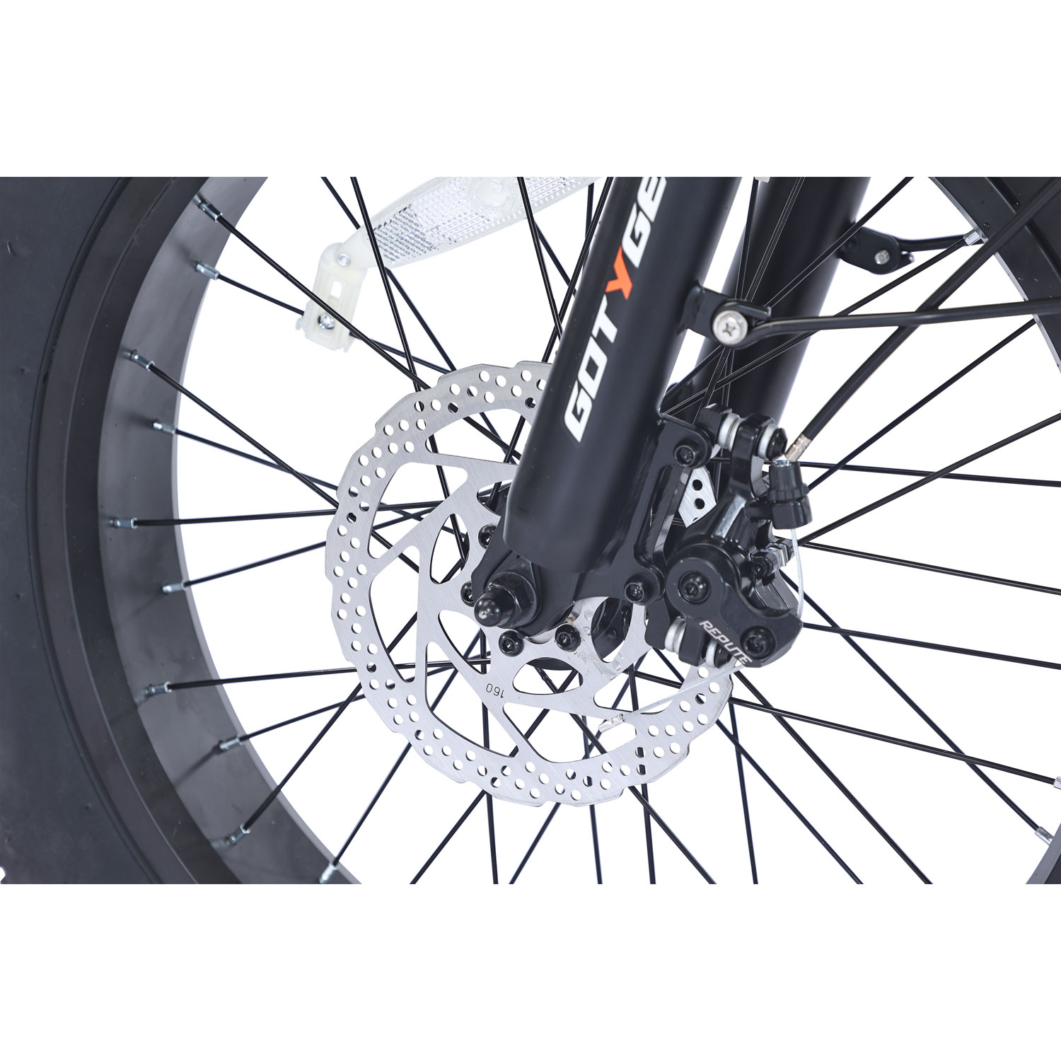 Vélo de promenade électrique repliable à gros pneus PowerPath de GoTyger - Noir