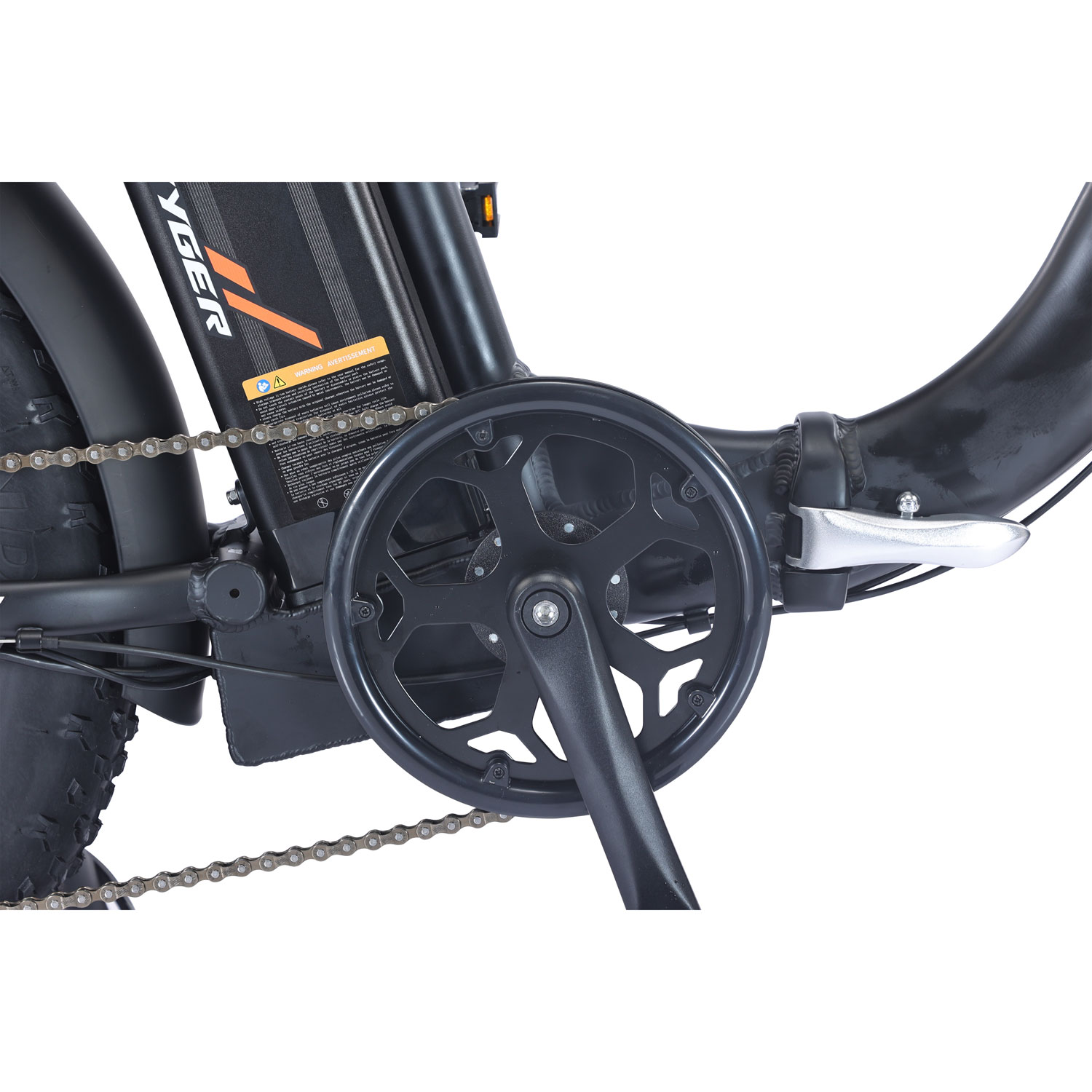 Vélo de transport électrique repliable à cadre bas PowerPath de GoTyger - Noir