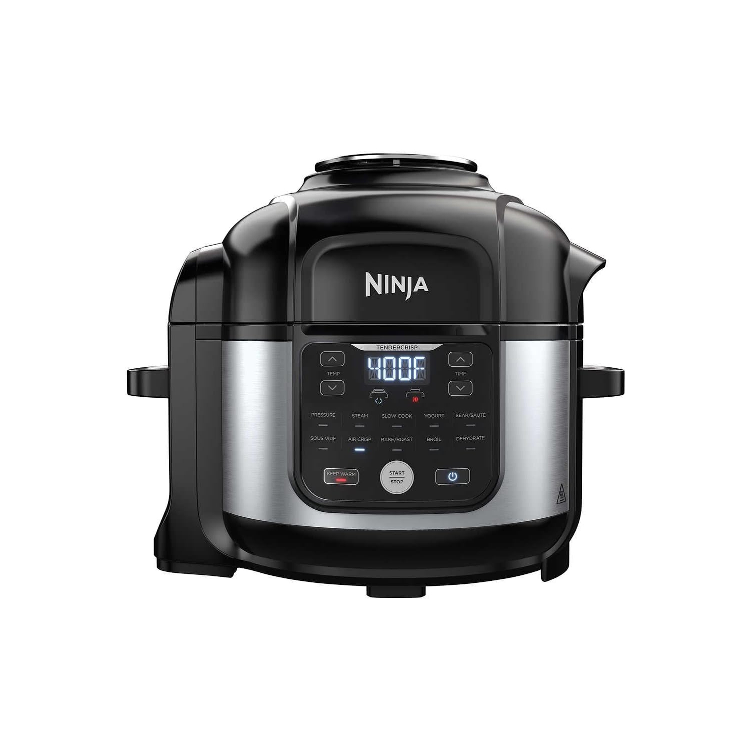 Ninja FD305CO Foodi 10-in-1 Pressure Cooker and Air Fryer with Nesting Broil Rack, 6.5-Quart Capacity (Refurbished) Good Condition