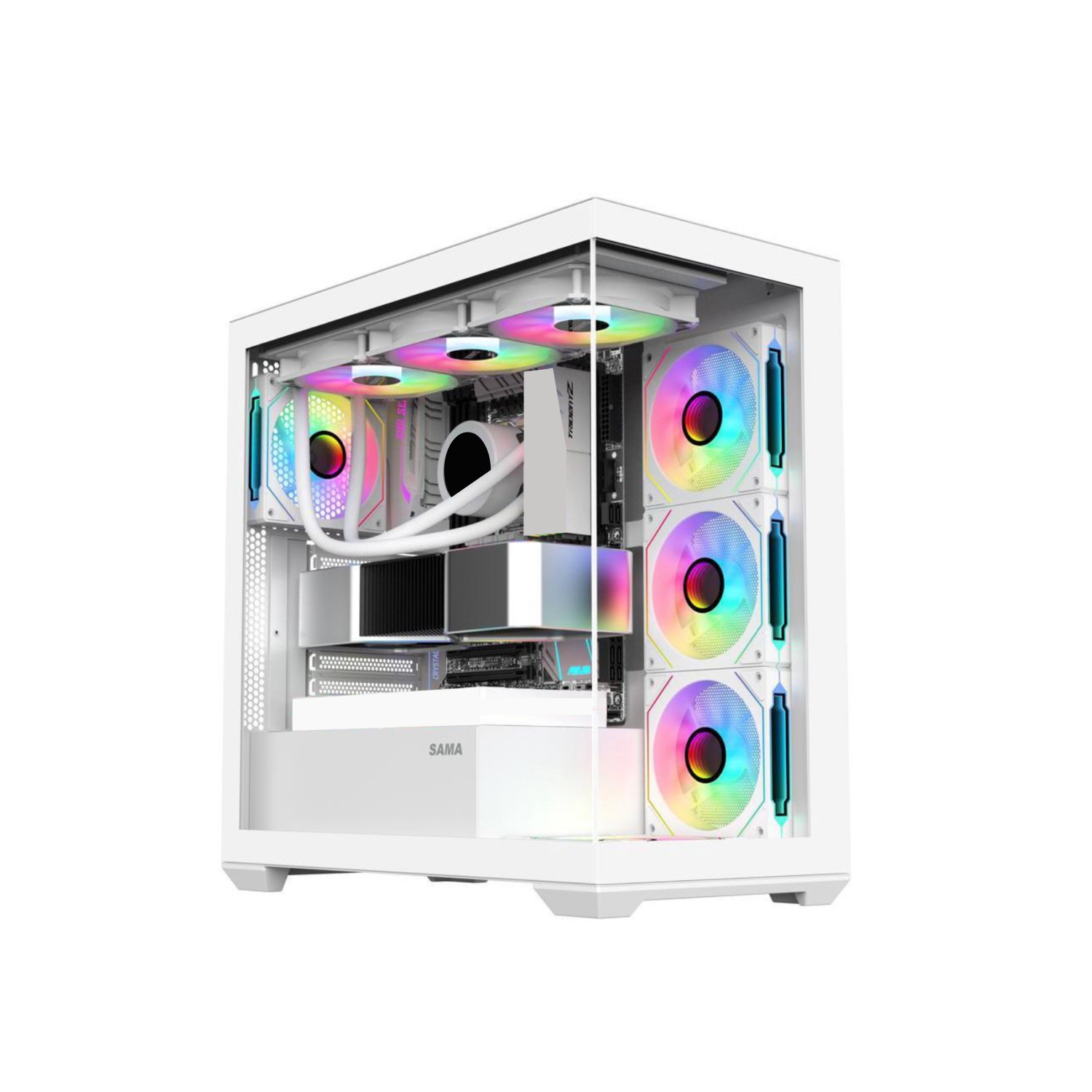 Zonic Gaming PC- Liquid Cooled Intel Core i9-14900K, NVIDIA GeForce RTX 4090, 96 GB DDR5 RAM, 4 TB M.2 NVME SSD, Build in WIFI,RGB Gaming Keyboard kit, Windows 11 Pro