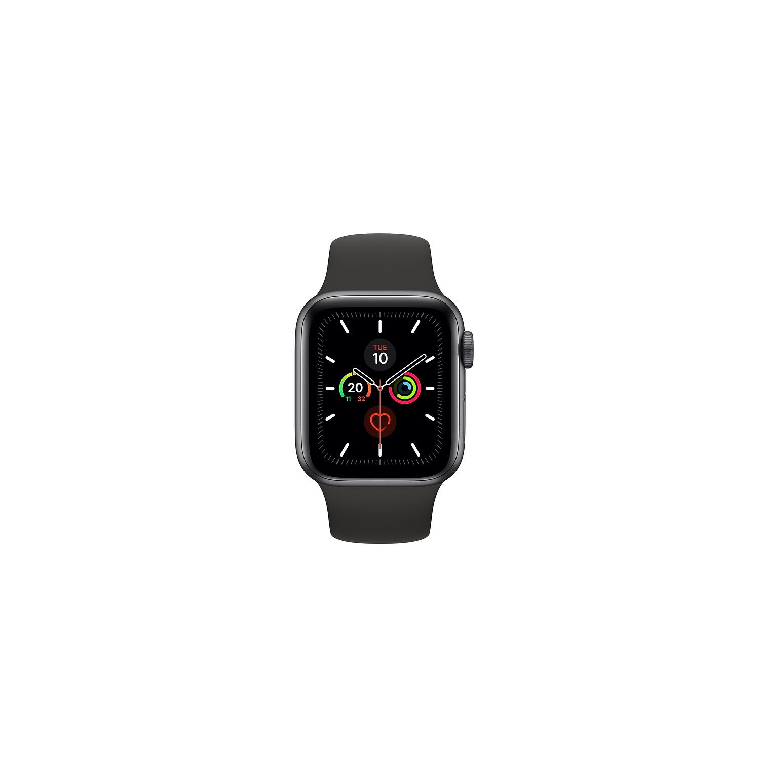 Open Box - Apple Watch Series 5 (GPS + Cellular) 44mm Space Grey Aluminum with Black Sport Band