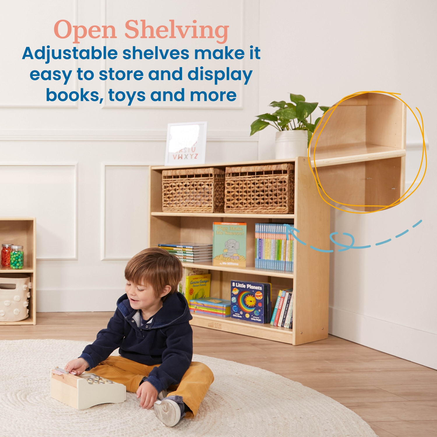 Bibliothèque classique, tablettes ajustables, 36 po H