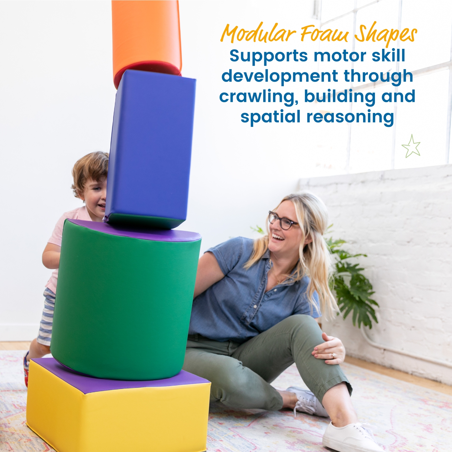 SoftZone Climb and Crawl Playset, Building Blocks, 5-Piece