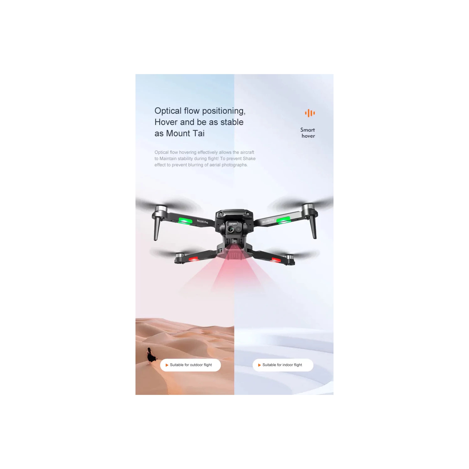 Skyflier RG100 Pro 4K Drone with 4K Camera Drones for adults Obstacle Avoidance WiFi FPV Gesture Control Mini Drones Toys Gifts for Beginners Auto