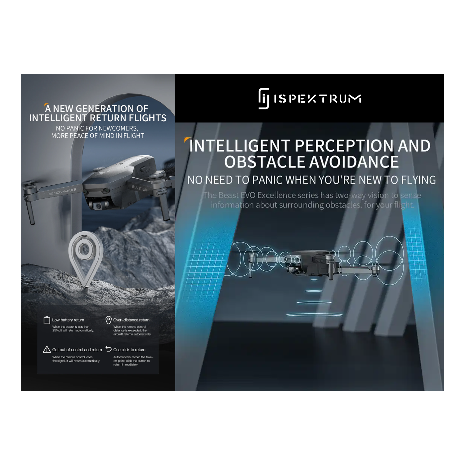 Drone Stealth ISG906 Max avec caméra 4K plans verticaux cardan 3 axes drones pour adultes évitement des obstacles avec contrôle gestuel Mini drones