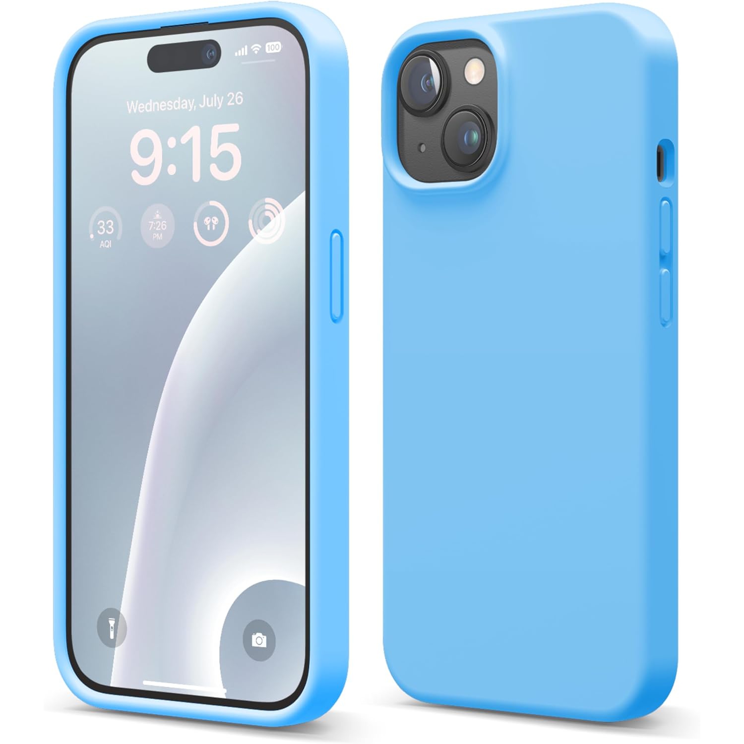 elago Compatible with iPhone 15 Case, Liquid Silicone Case, Full Body Protective Cover, Shockproof, Slim Phone Case, Anti-Scratch Soft Microfiber