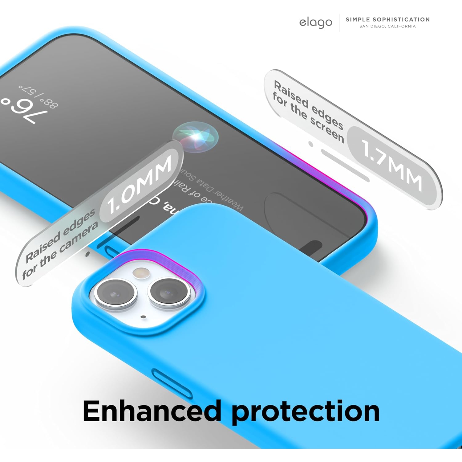 elago Compatible with iPhone 15 Case, Liquid Silicone Case, Full Body Protective Cover, Shockproof, Slim Phone Case, Anti-Scratch Soft Microfiber