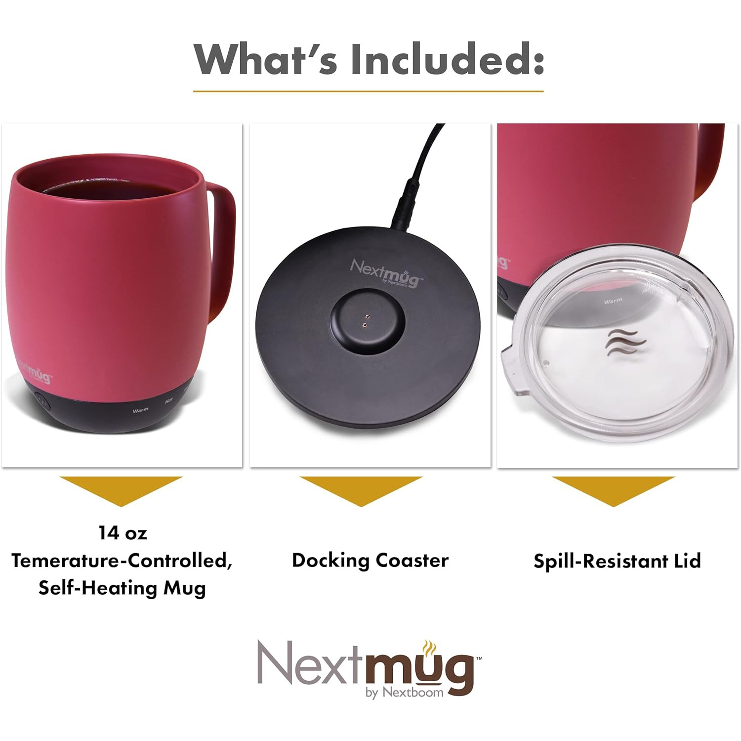 Nextmug - Temperature-Controlled, Self-Heating Coffee Mug